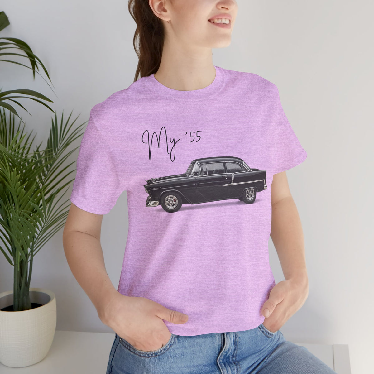 1955 Chevy Black Tee 'My '55' Classic