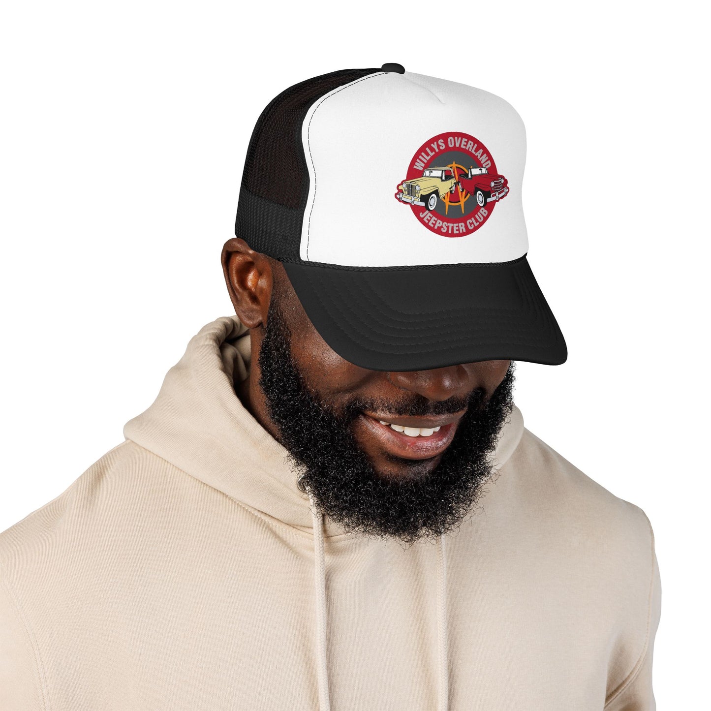 Willys Overland Jeepster Club Printed Trucker Hat