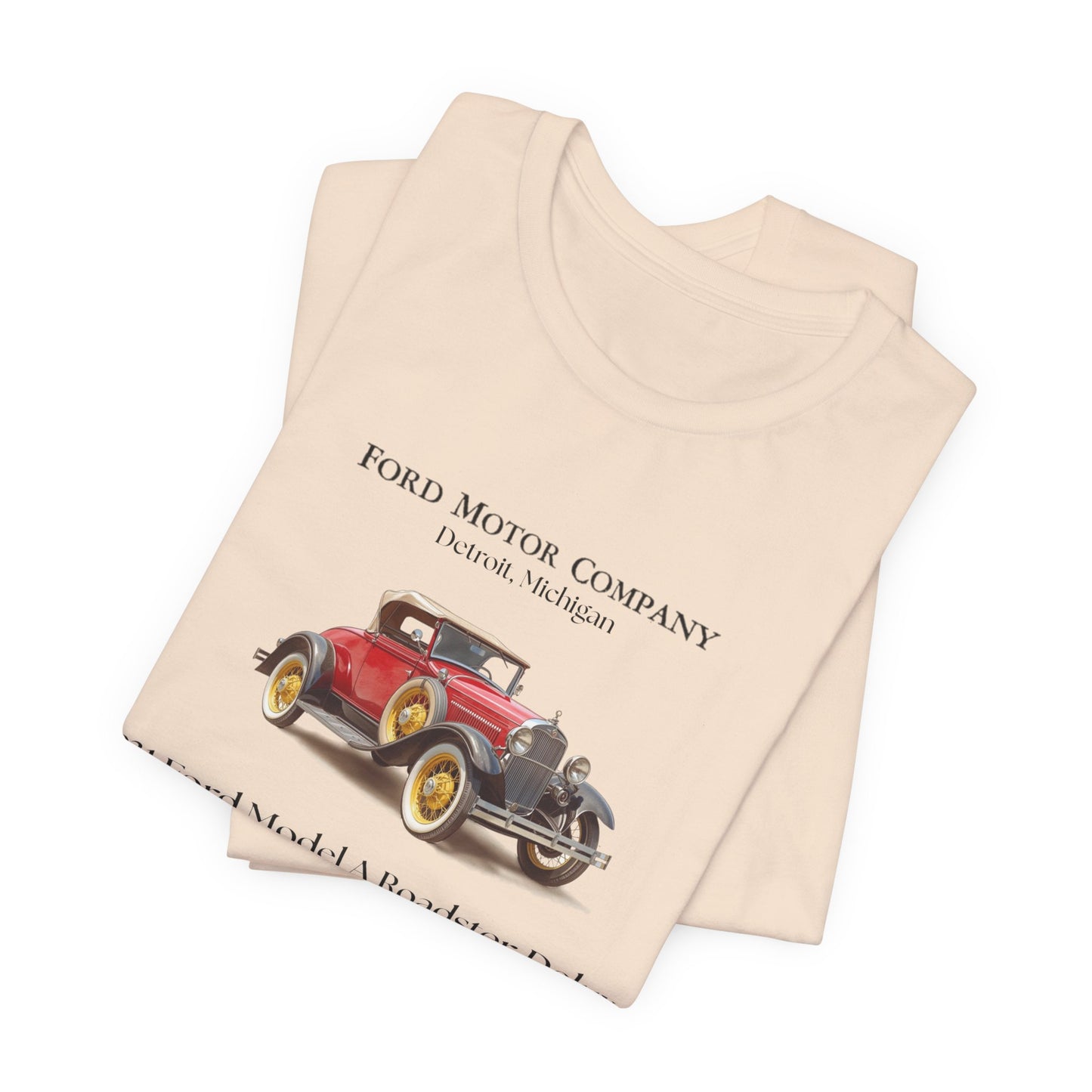 1931 Ford Model A Roadster Deluxe Tee – Classic Automotive Graphic Shirt