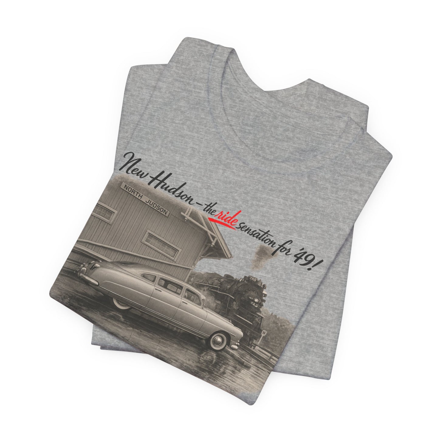 1949 Hudson Commodore Six Vintage Car T‑Shirt — Classic Retro Automotive Tee (Rick C)