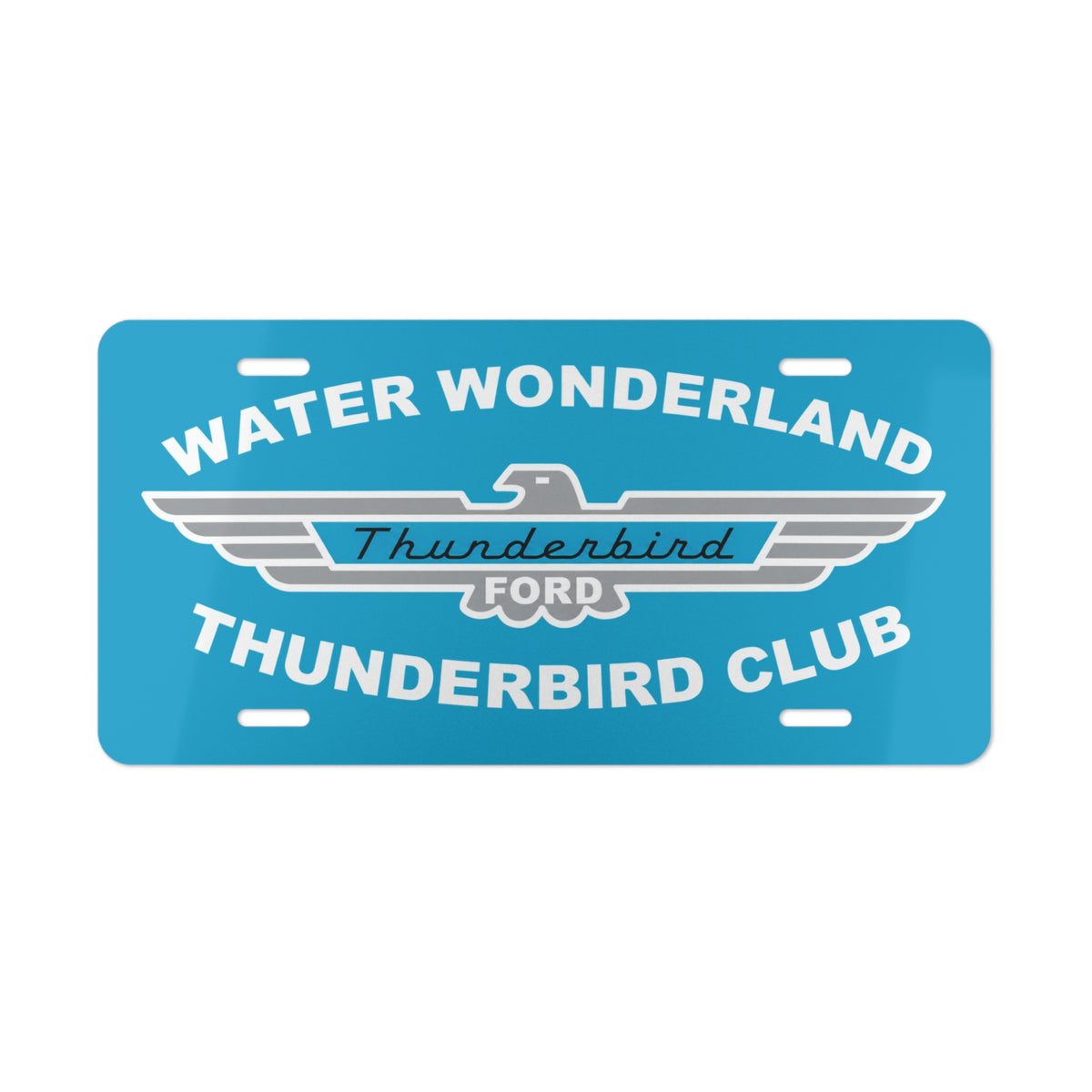 Water Wonderland Thunderbird Club Vanity License Plate