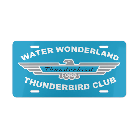 Water Wonderland Thunderbird Club Vanity License Plate
