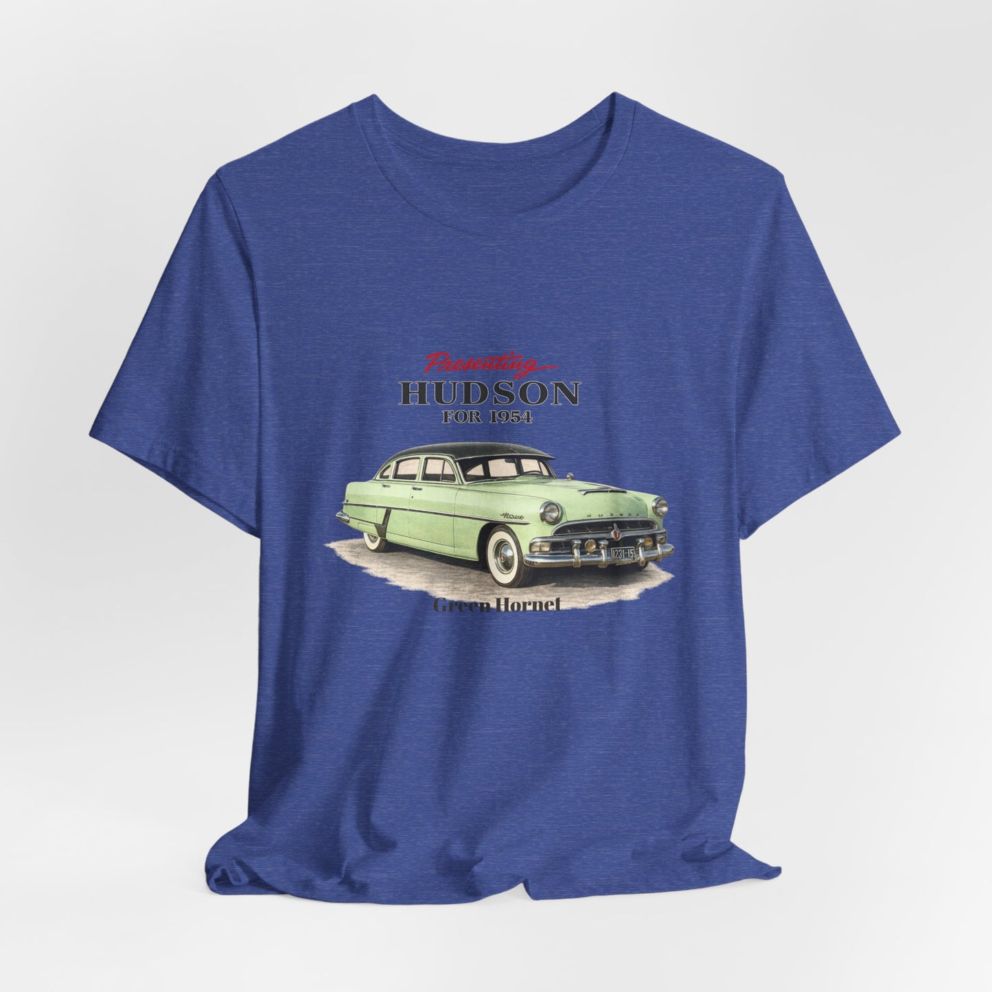 1954 Hudson Hornet Vintage Car Tee — Green Classic Automobile Graphic T-Shirt (RonR)