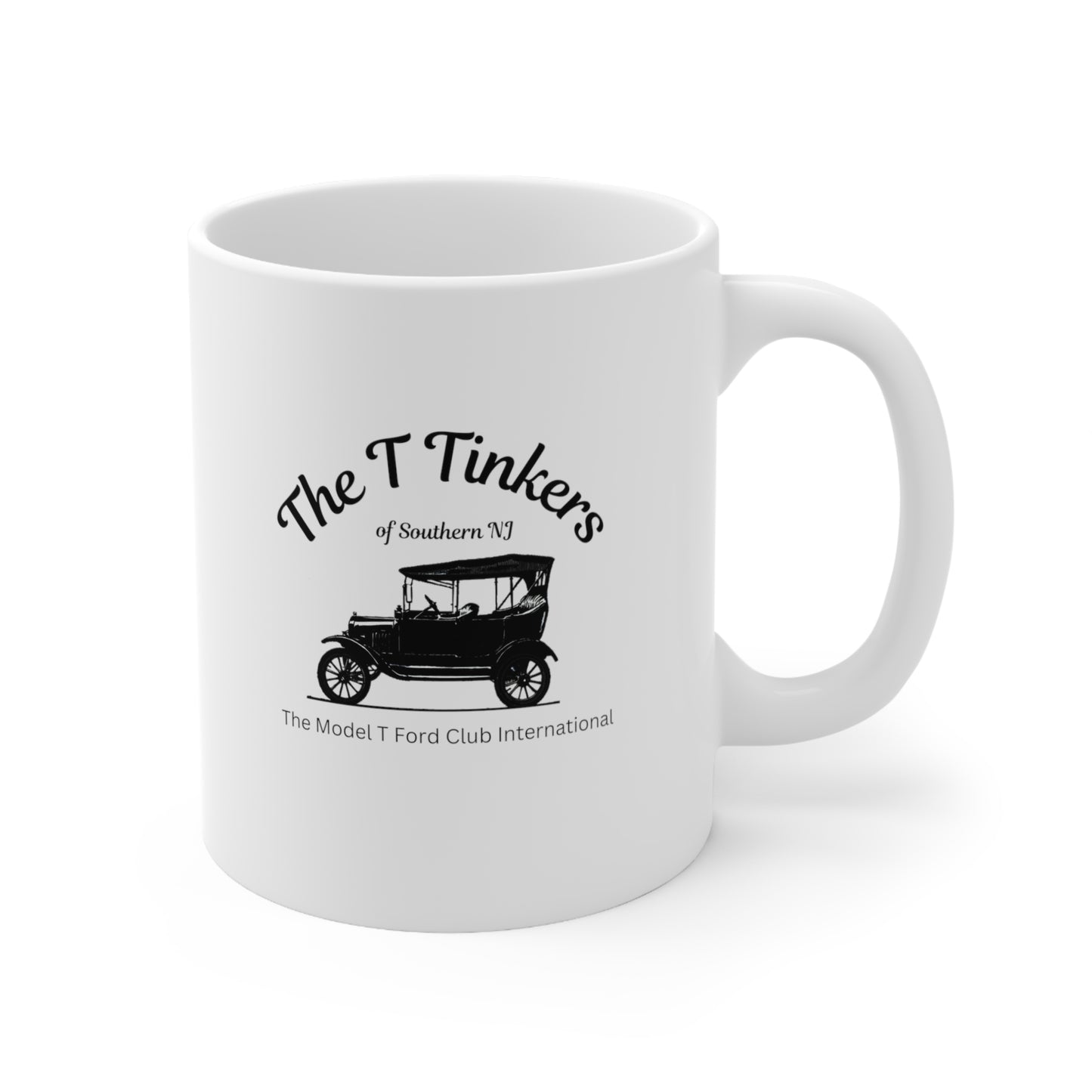 The T Tinkers of Southern NJ White Ceramic Mug, 11oz