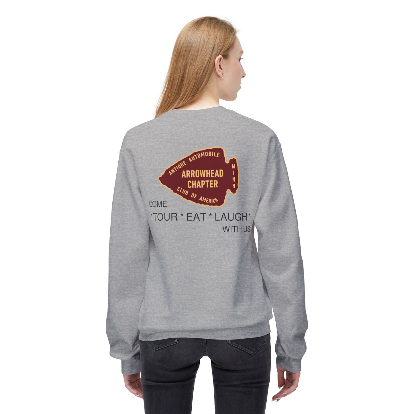 Arrowhead Chapter Club Crewneck Sweatshirt — Vintage Automobile Motor Club Design