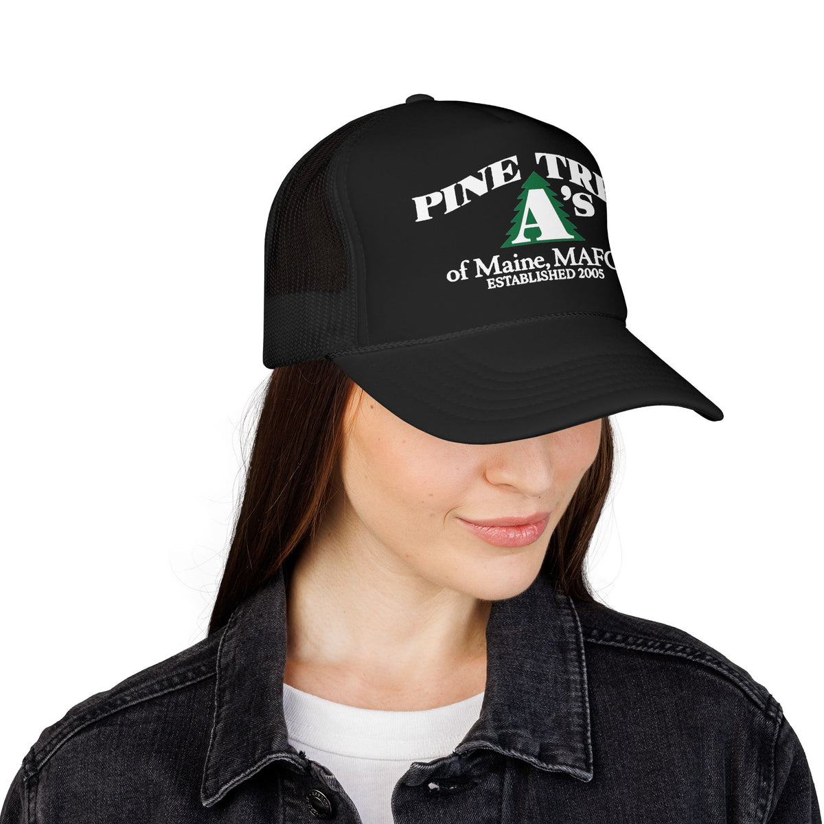Pine Tree A's of Maine, MAFCA Foam Printed Trucker Hat