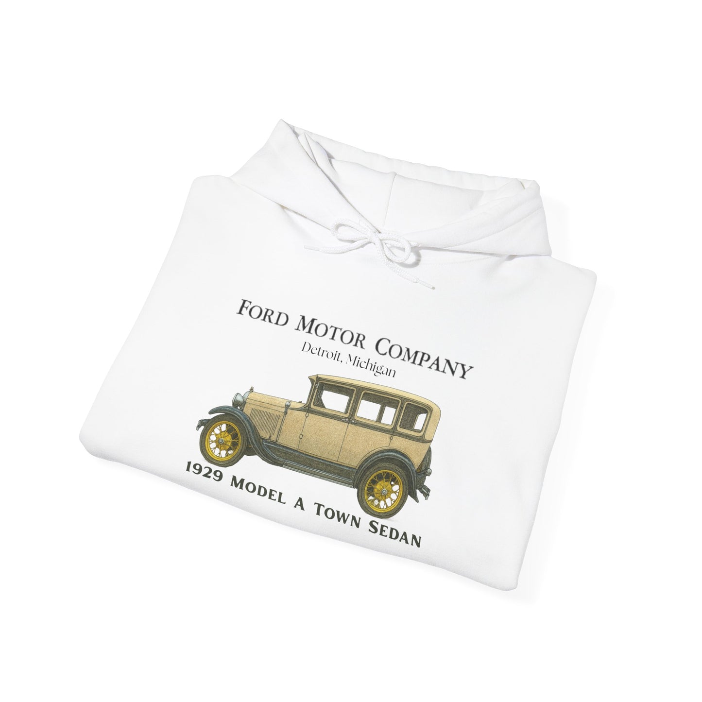 1929 Ford Model A Town Sedan Hoodie — Classic Car Retro Automotive Sweatshirt