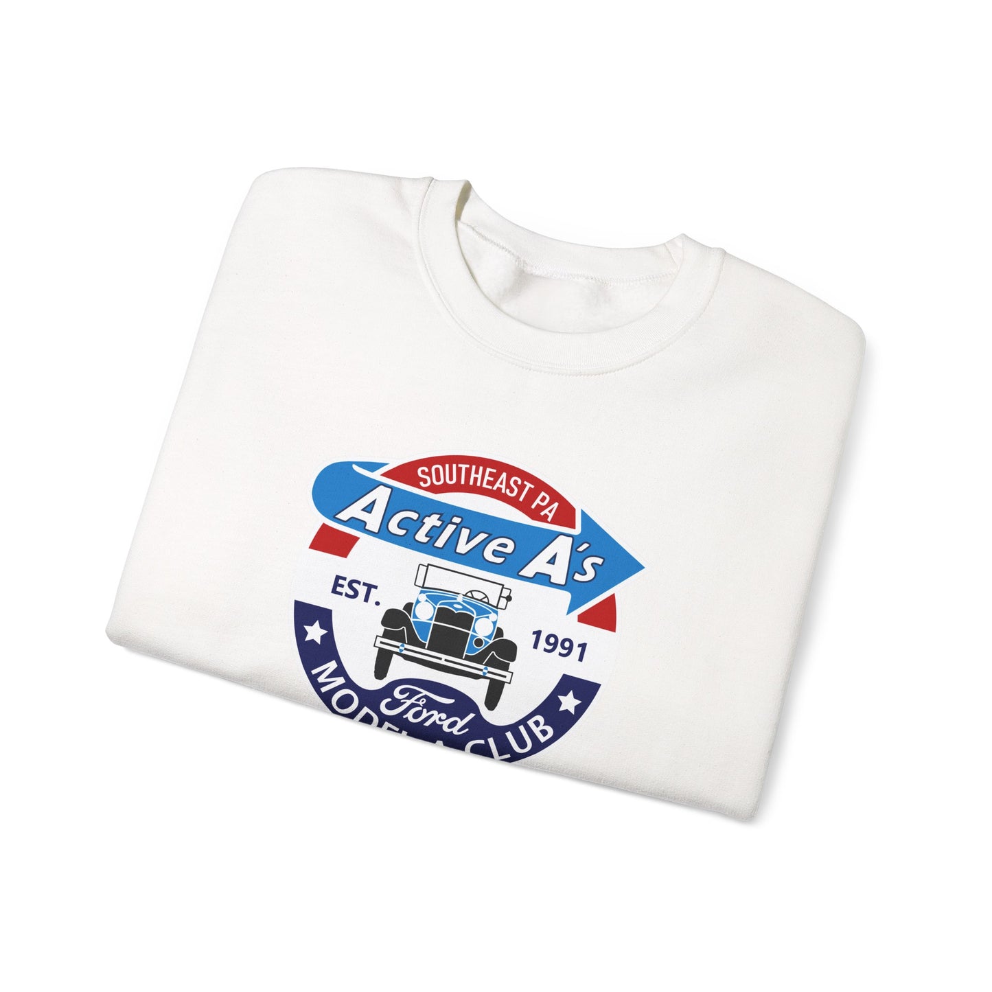Active A's Ford Model A Club Crewneck Sweatshirt — Vintage Car Club Pullover