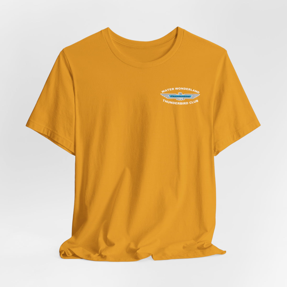Water Wonderland Thunderbird Club T-Shirt Front and Back Logos – Unisex Soft Short Sleeve Tee