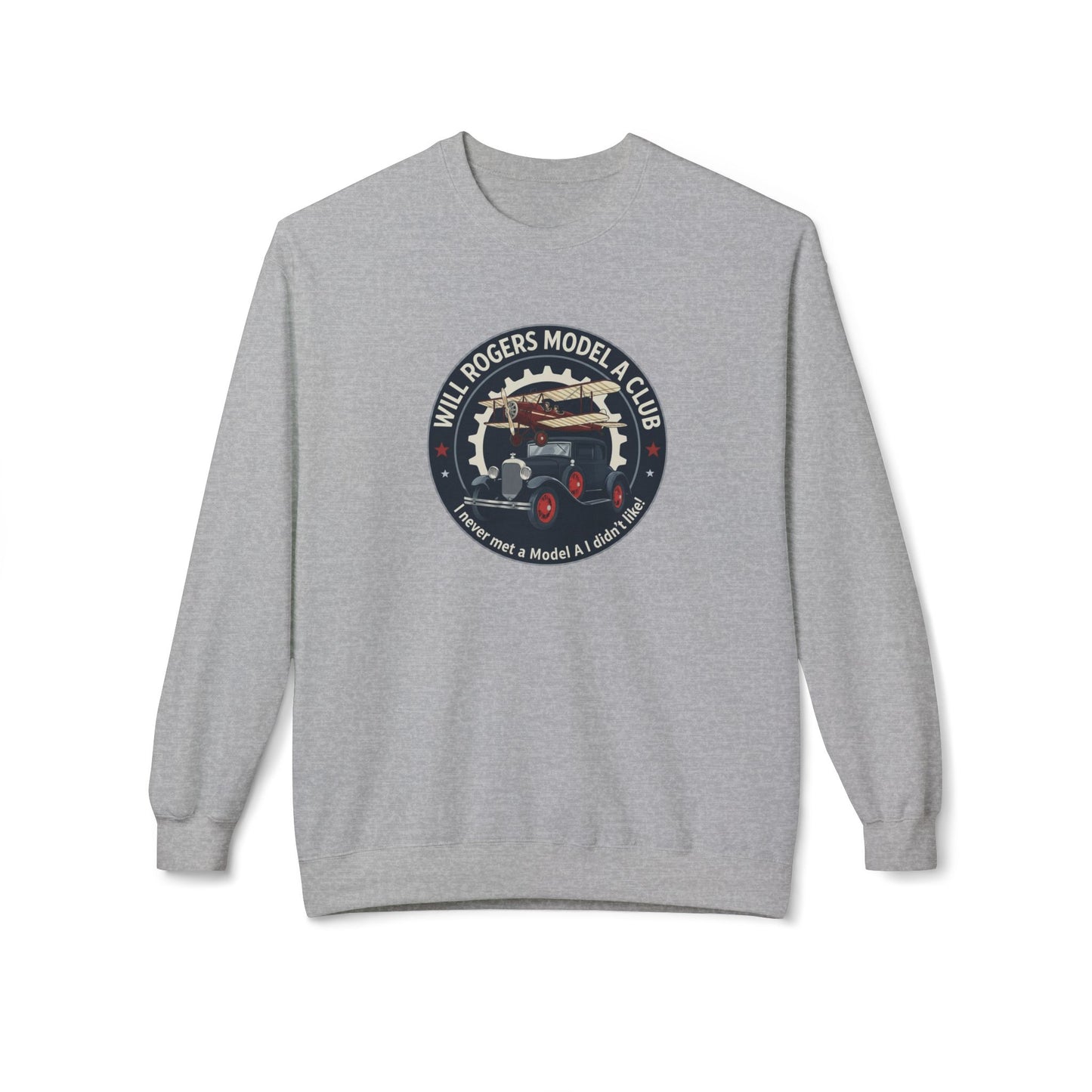 Will Rogers Model A Club Vintage Car Crewneck Sweatshirt