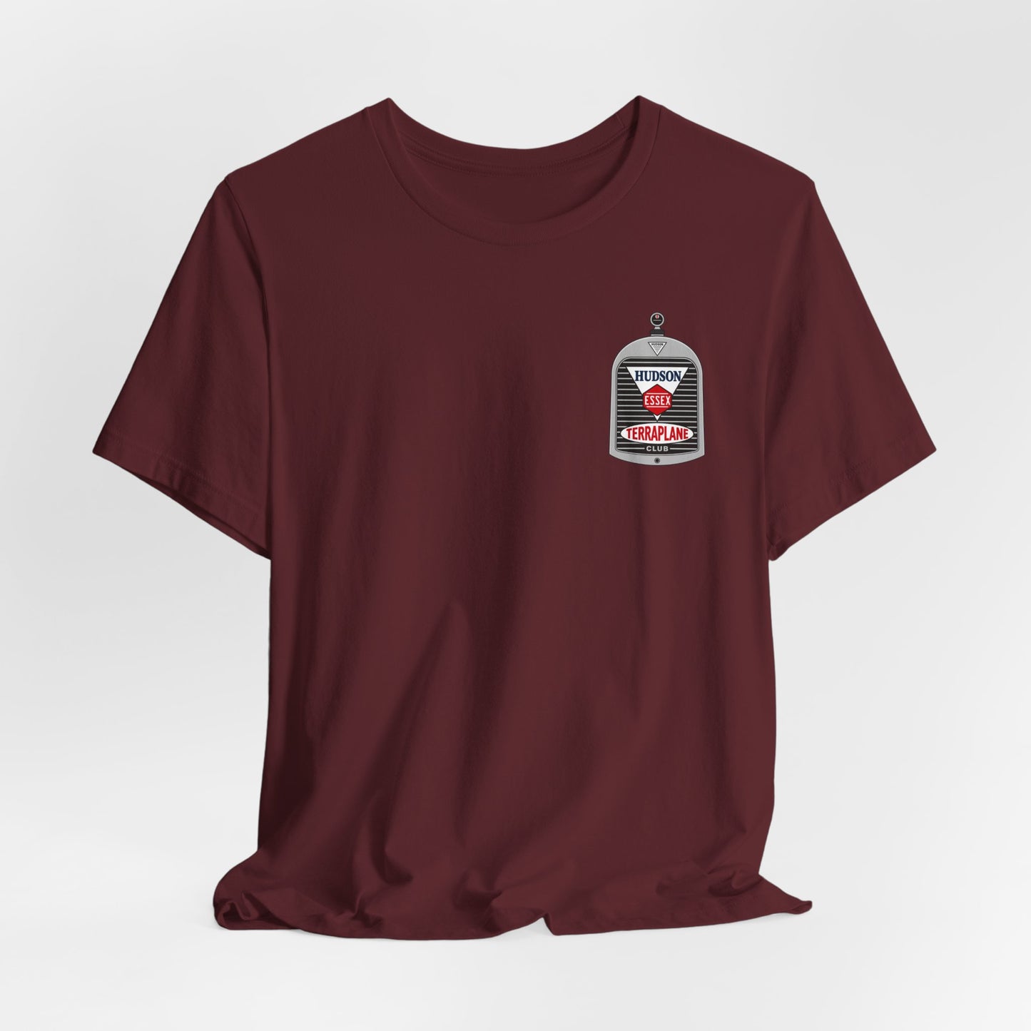 Hudson Essex Terraplane Club Small Chest Logo — Unisex Jersey Short Sleeve Tee