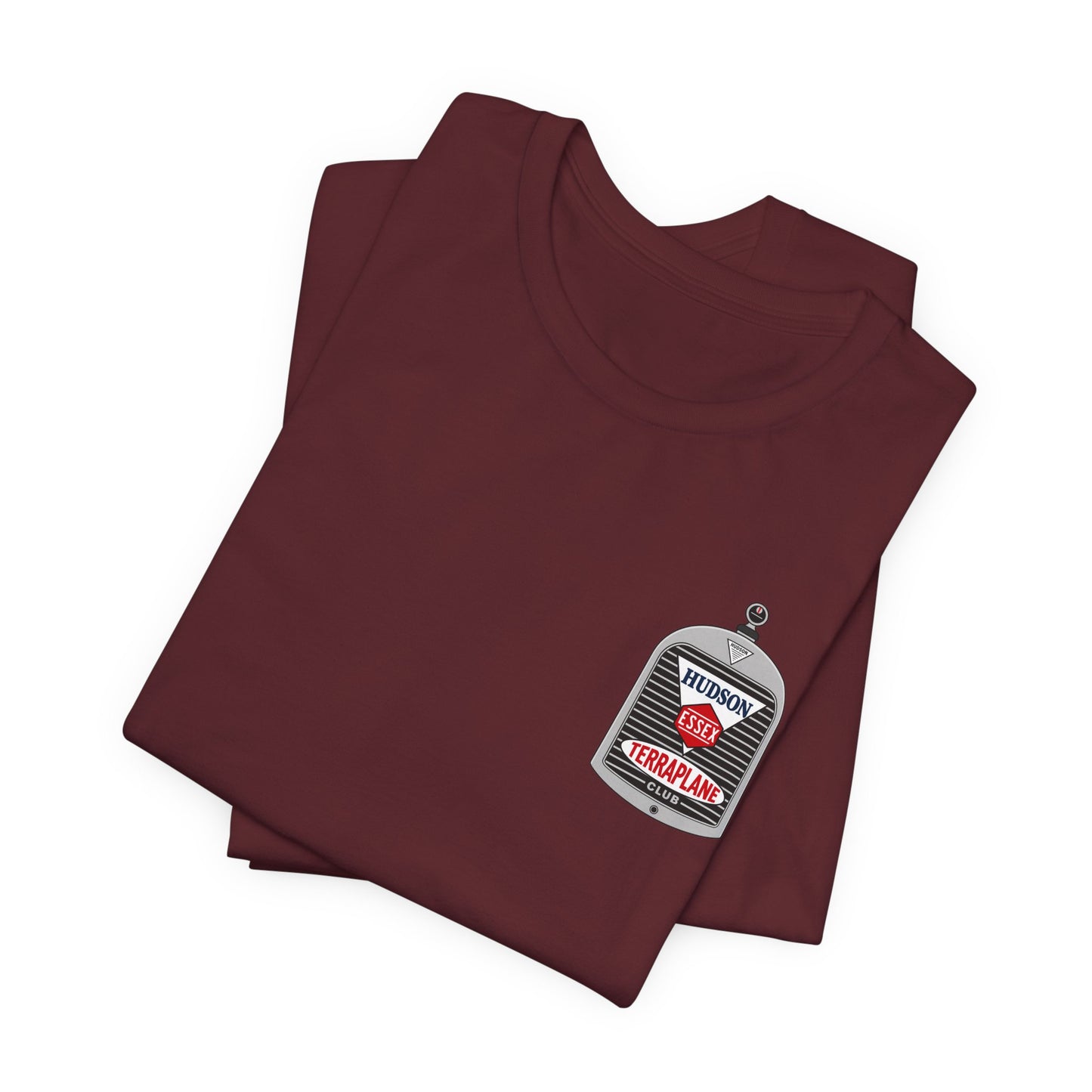 Hudson Essex Terraplane Club Small Chest Logo — Unisex Jersey Short Sleeve Tee