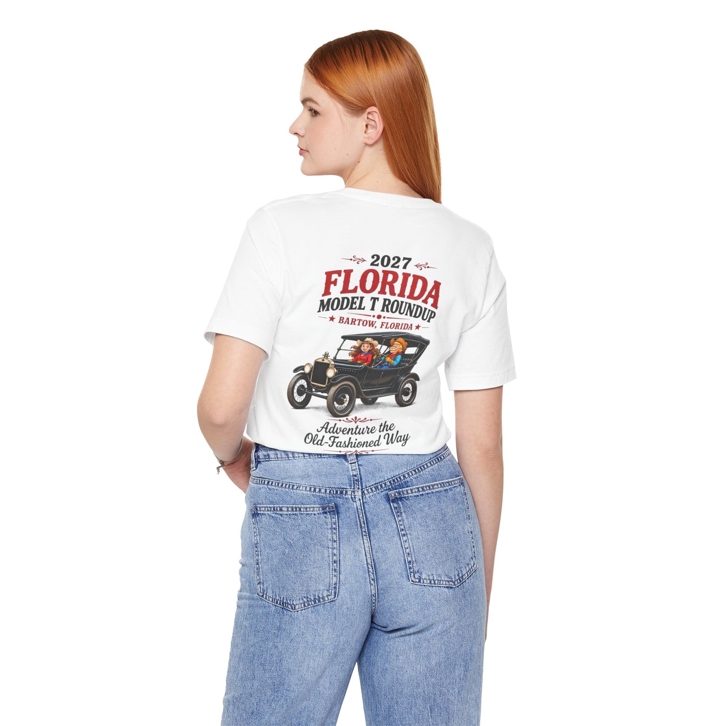 Florida Model T Roundup 2027 Soft-Style T-Shirt - Front and Back Graphics
