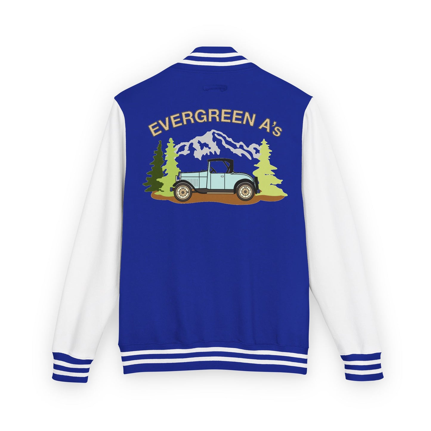 Evergreen A’s Mountain Jeep Letterman Jacket