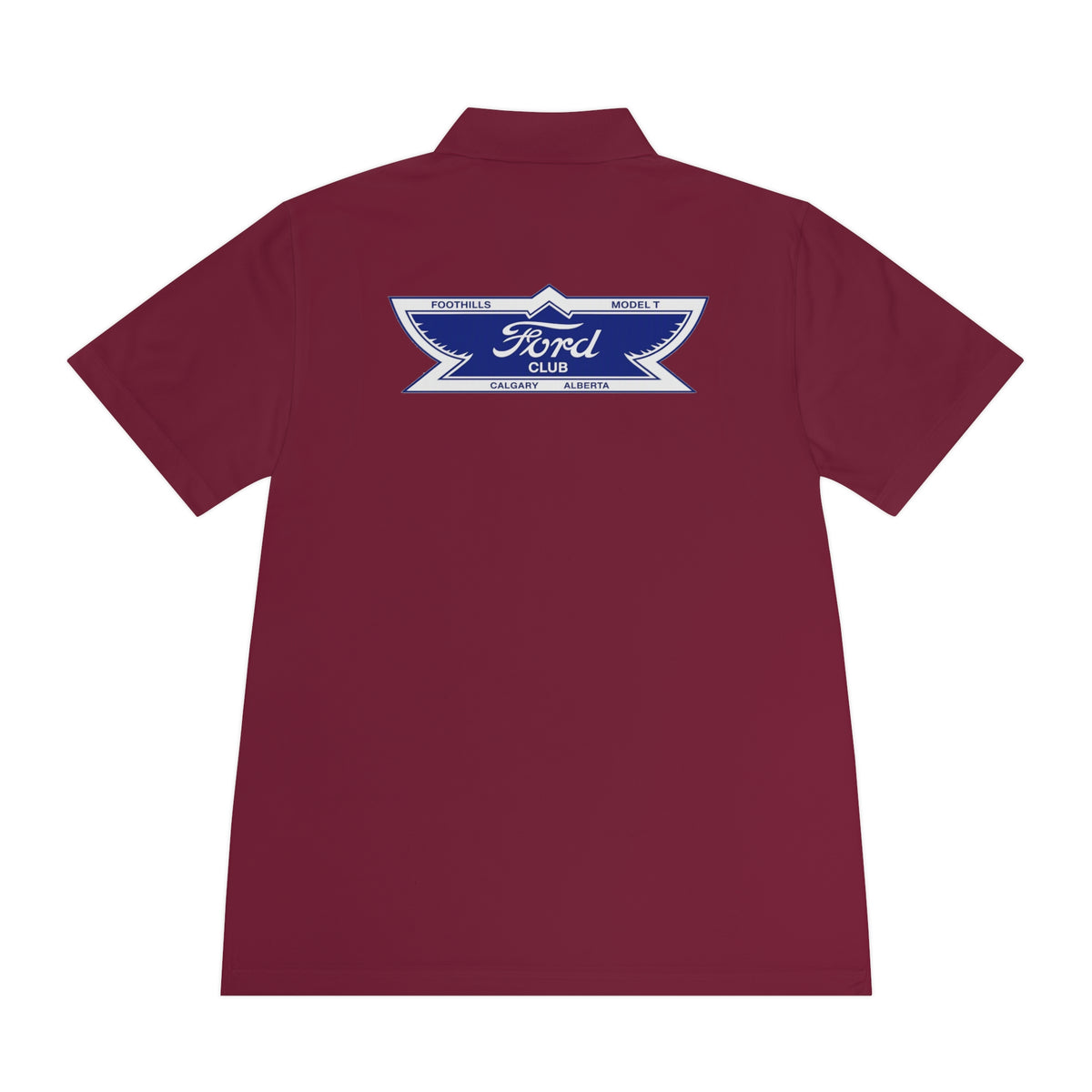 Foothills Model T Club Printed Men's Sport Polo Shirt – Front and Back Logos
