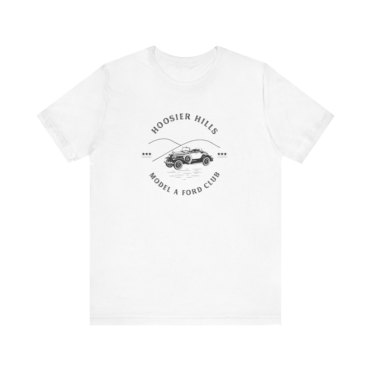 Hoosier Hills Model A Ford Club Unisex Jersey Short Sleeve Tee