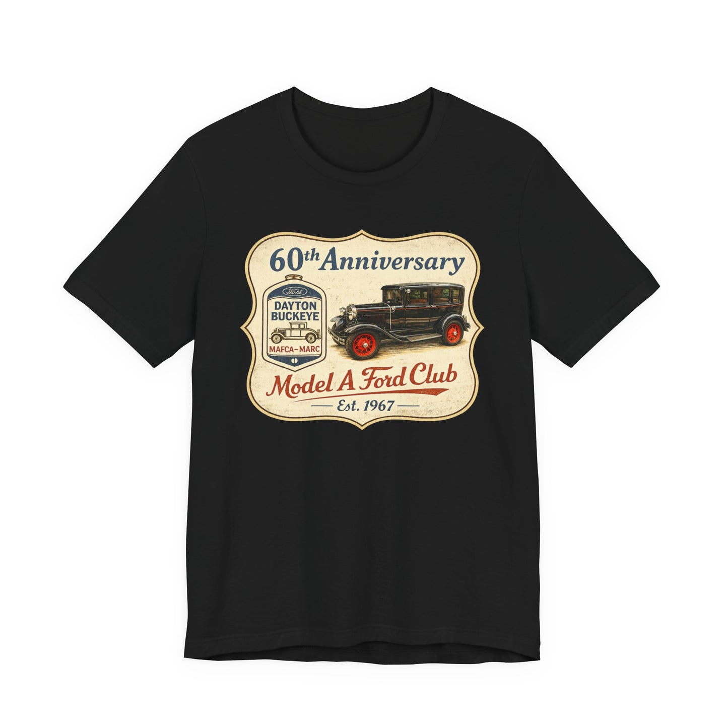 Dayton Buckeye Model A Ford Club 60th Anniversary Tee (SH) - Vintage Classic Car Shirt