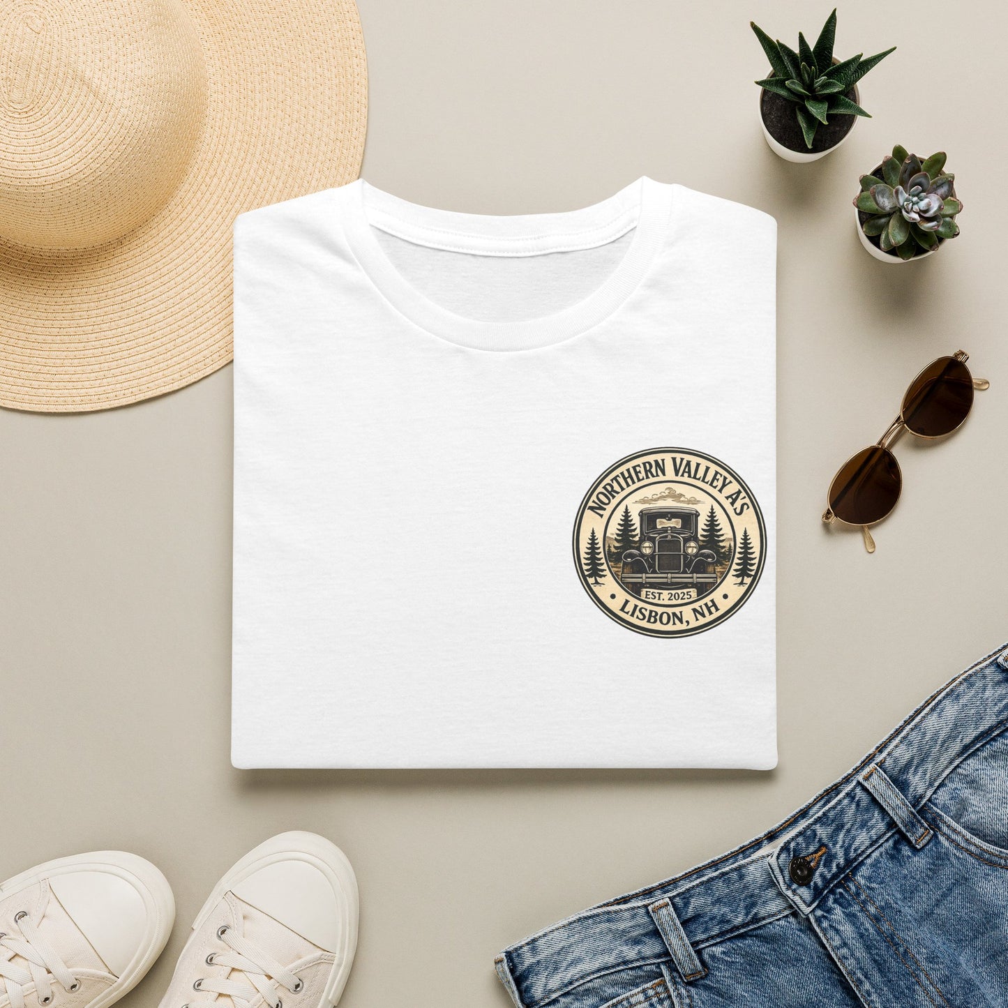 Northern Valley A's Lisbon, NH Vintage Patch T‑Shirt — Front and Back Logo Tee
