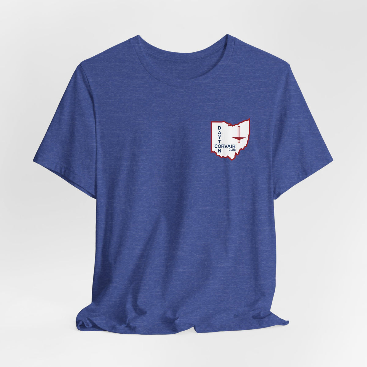 Dayton Corvair Club Unisex Jersey Short Sleeve Tee - Small Front Logo