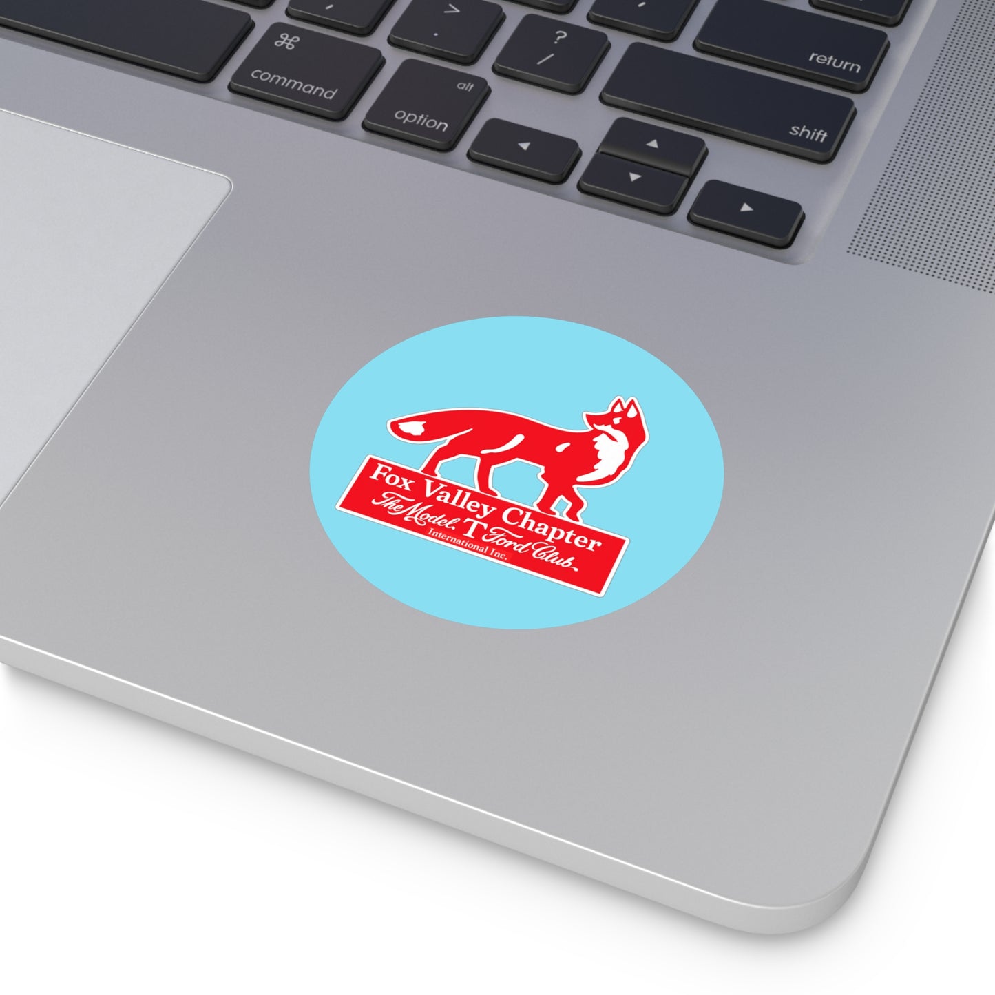 Fox Valley Chapter Model T Ford Club Round Vinyl Sticker — The Model T Ford Club Logo