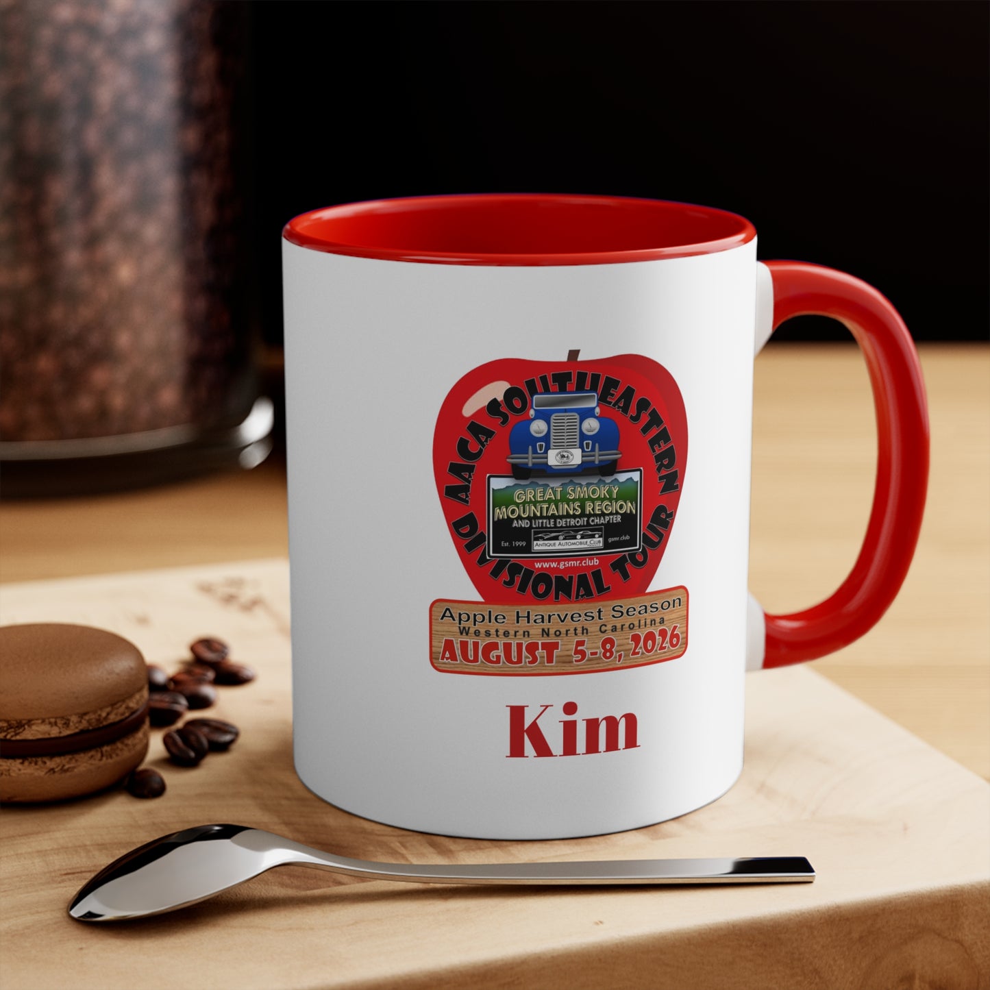 AACA Southeastern Divisional Tour KIM Personalized Apple Festival Mug — 'Apple Harvest Season' 11oz Accent Coffee Cup