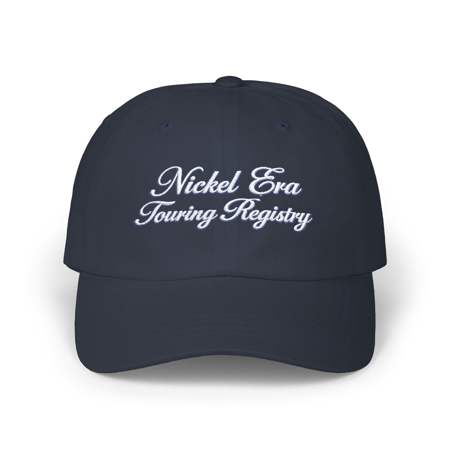 Nickel Era Touring Registry Embroidered Dad Cap — Gold Script