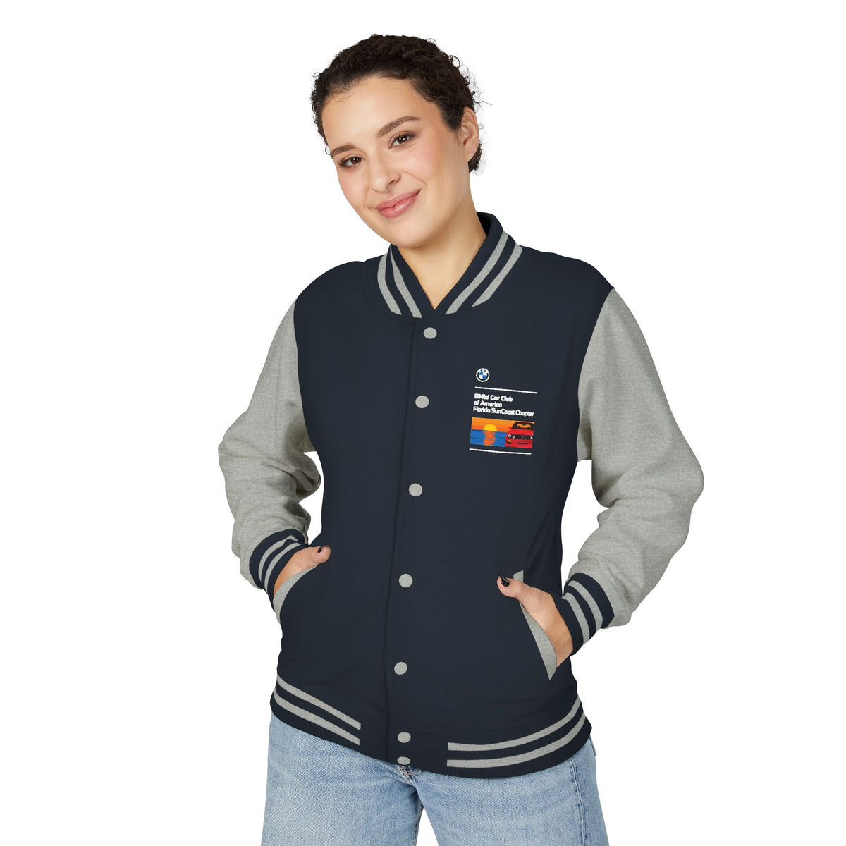 BMW Car Club of America Florida SunCoast Chapter Letterman Jacket - Front and Back Logos