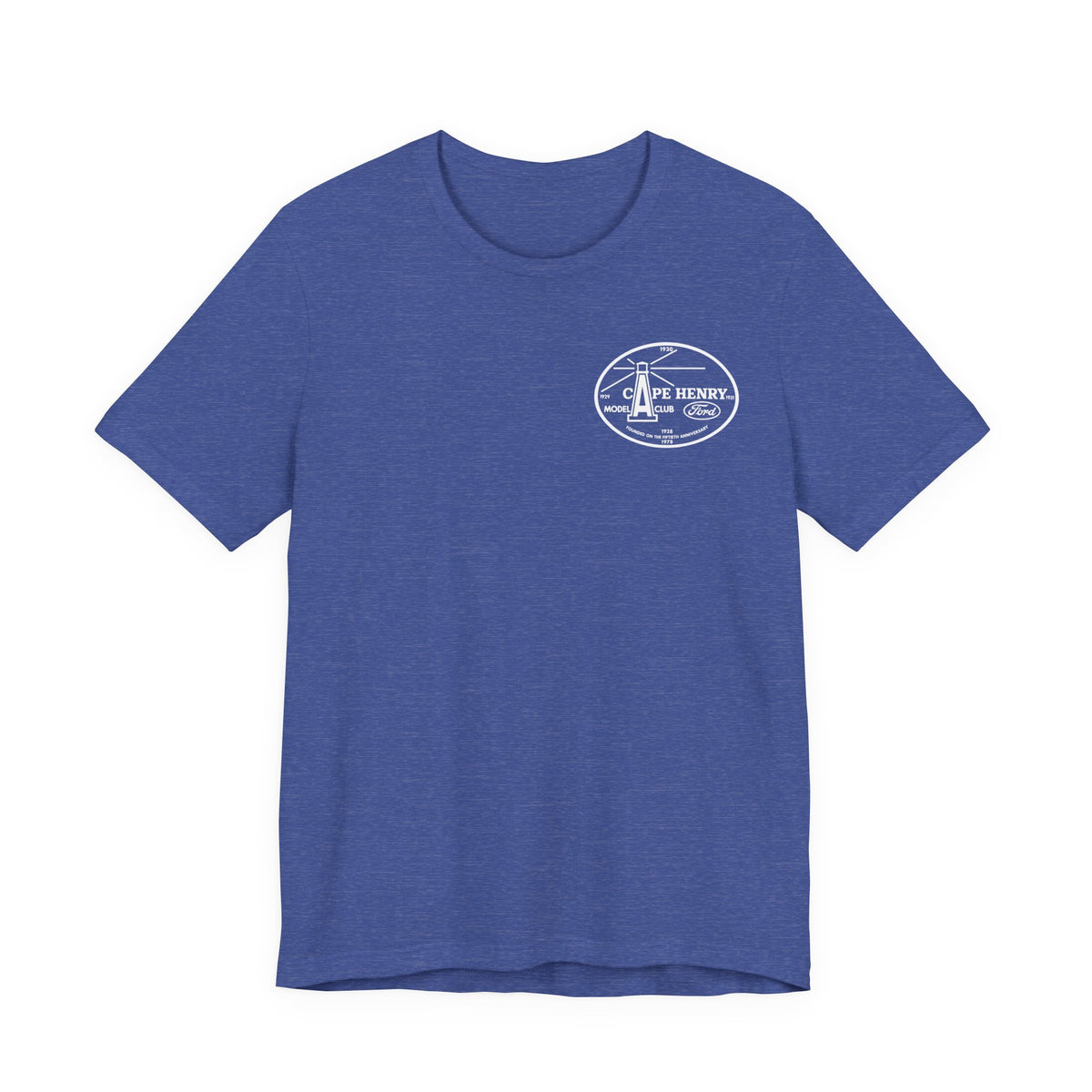 Cape Henry Model A Club Unisex Soft Short Sleeve Tee - Front and Back Logos