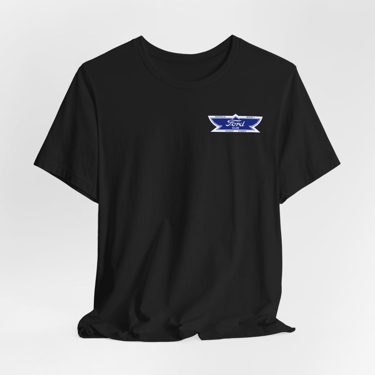 Foothills Model T Club Unisex Soft Tee - Front and Back Logos