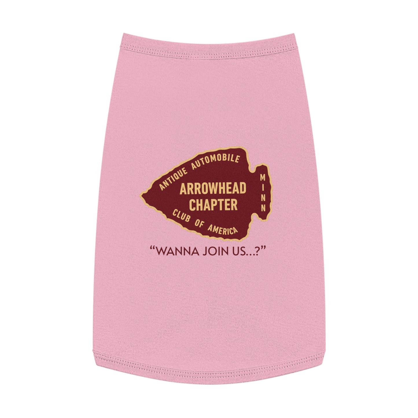 Arrowhead Chapter AACA Pet Tank Top – Vintage Automobile Club Dog Shirt
