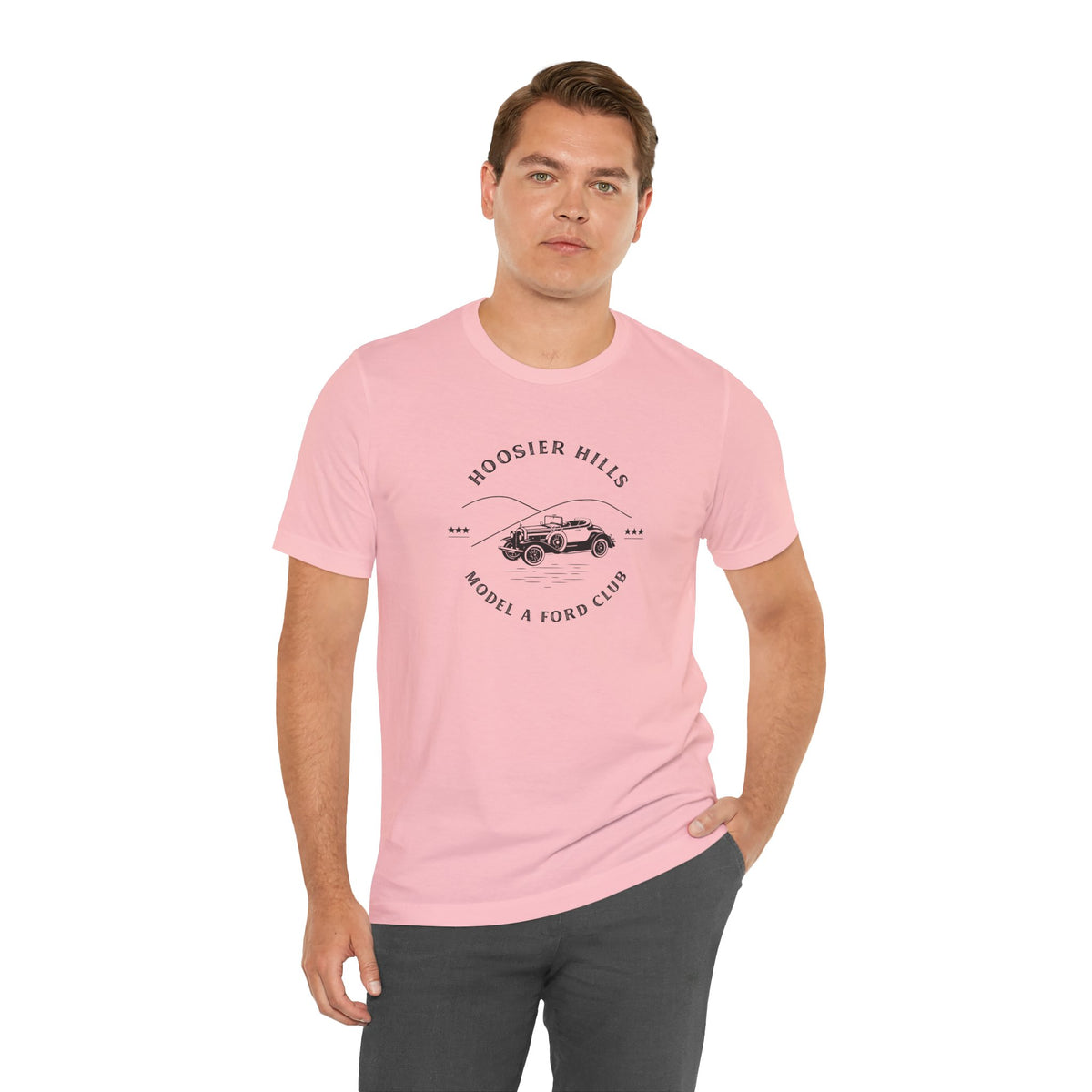 Hoosier Hills Model A Ford Club Unisex Jersey Short Sleeve Tee