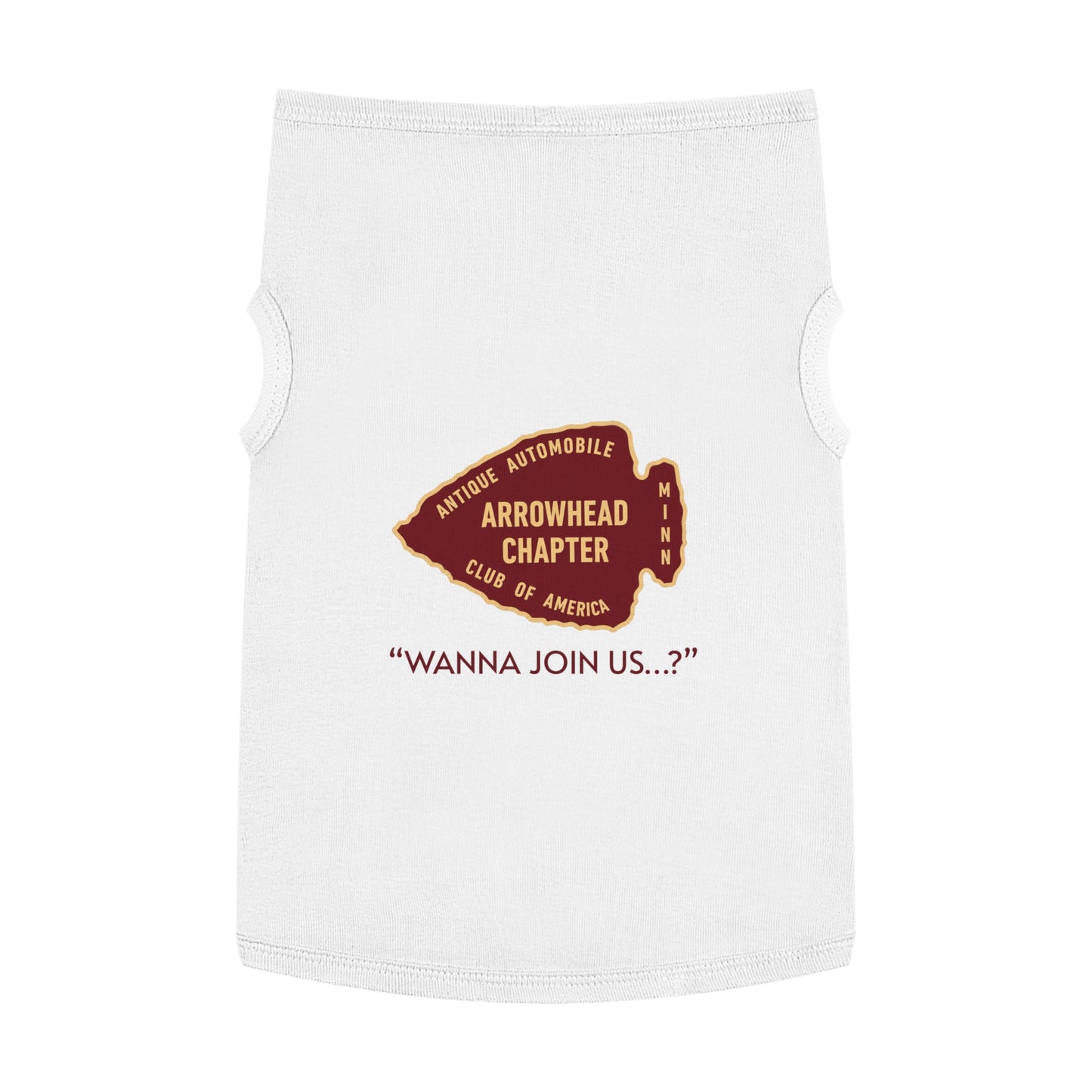 Arrowhead Chapter AACA Pet Tank Top – Vintage Automobile Club Dog Shirt