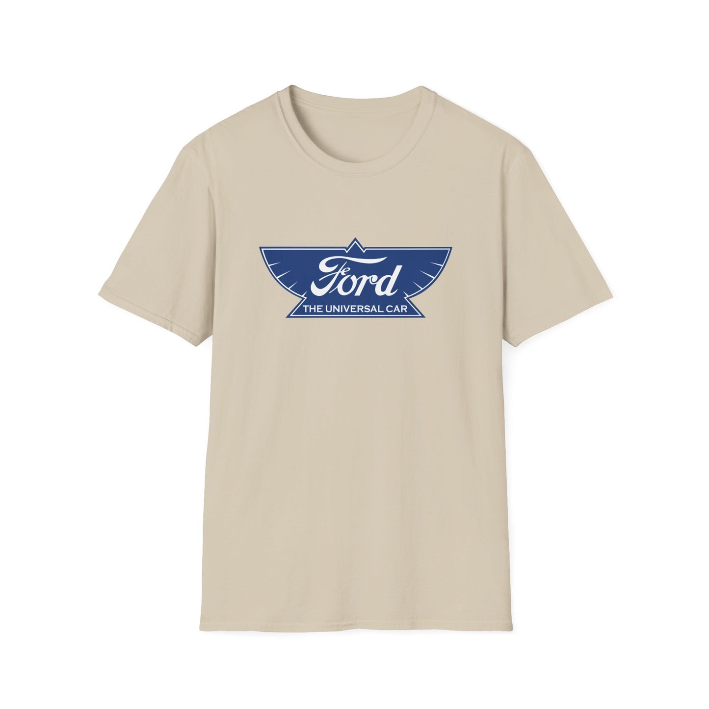 Ford Logo T‑Shirt — Vintage 'The Universal Car' Blue Emblem