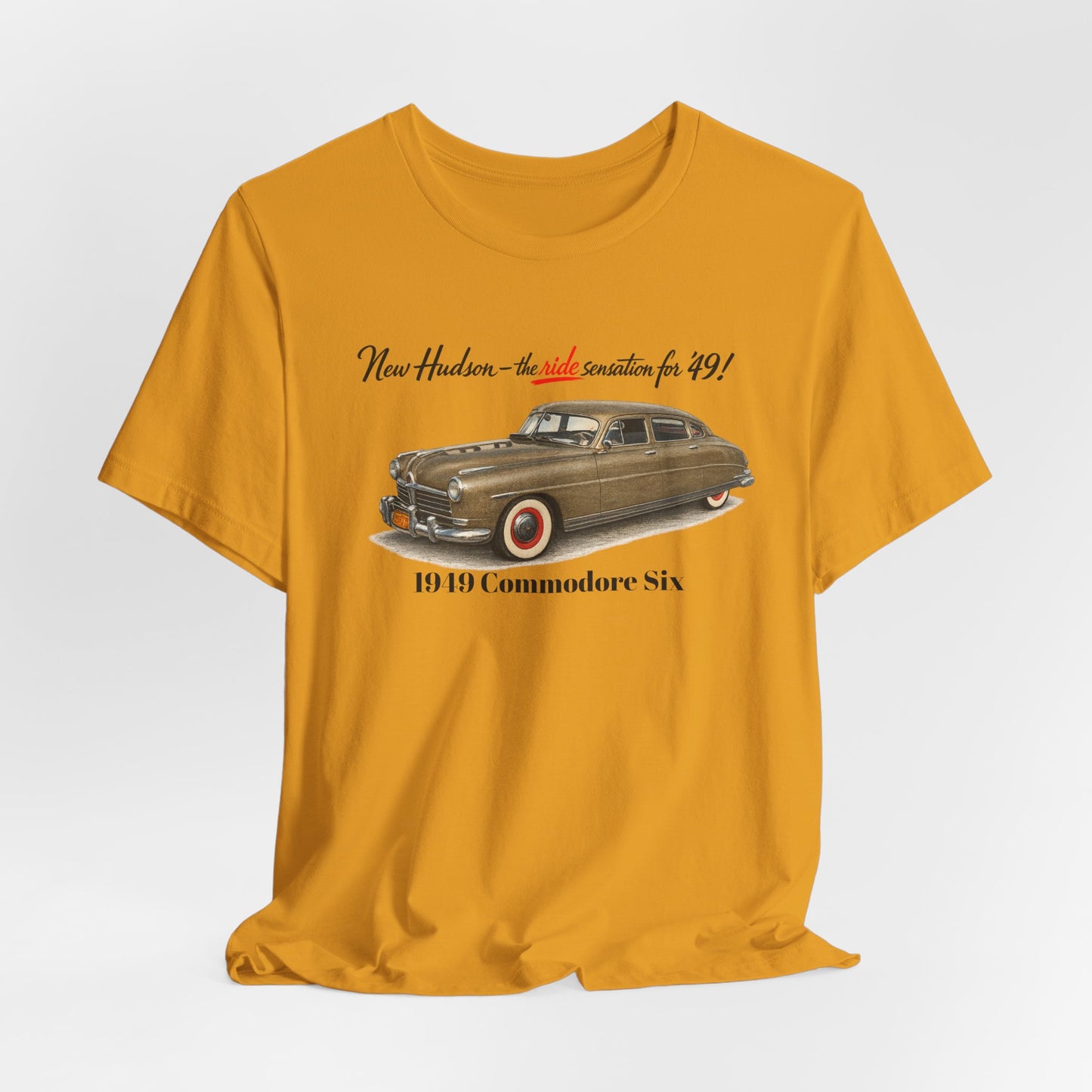 1949 Hudson Commodore Six Vintage Car T-Shirt — Unisex Jersey Short Sleeve Tee (DT)
