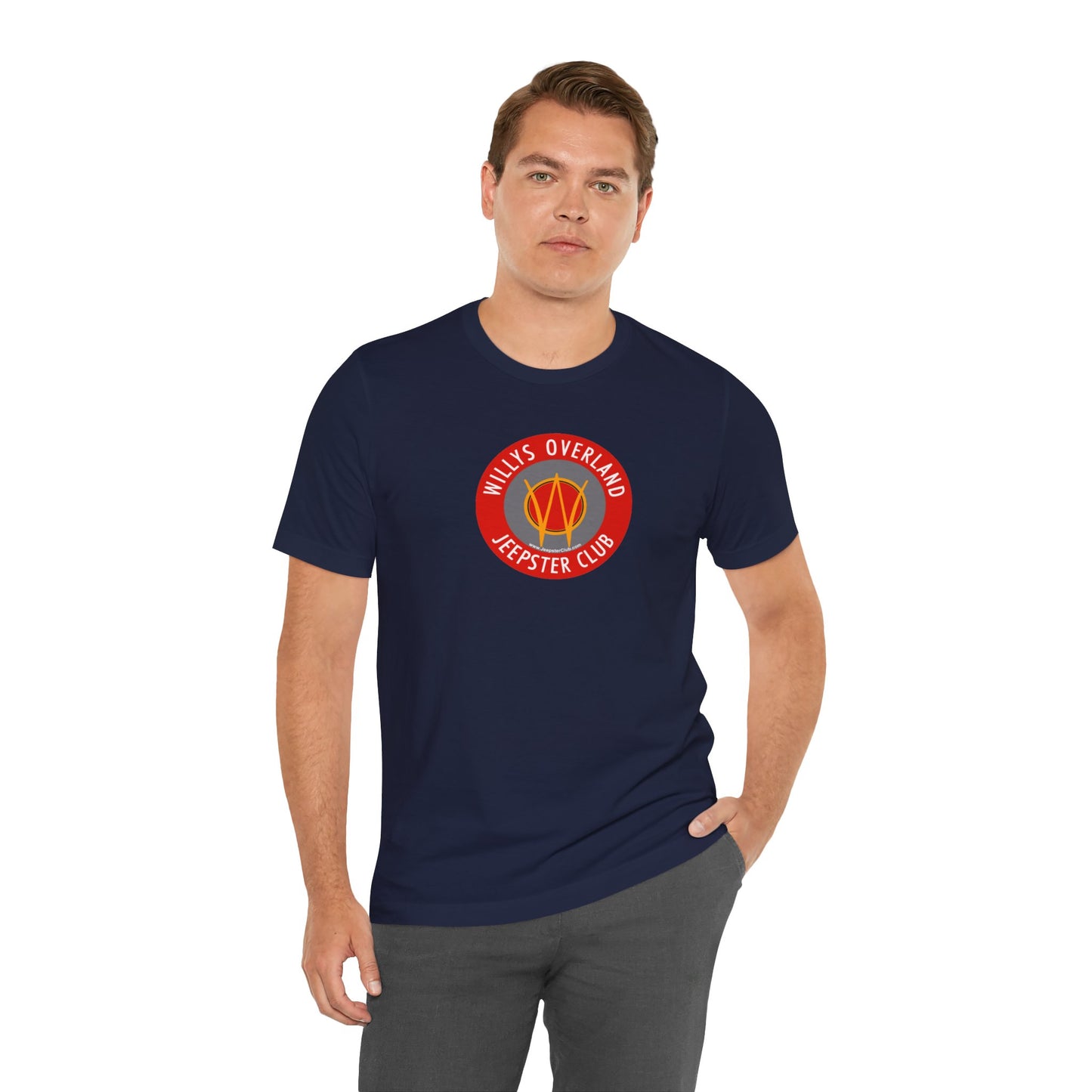 Willys Overland Jeepster Club Graphic Tee - Unisex Jersey Short Sleeve Tee