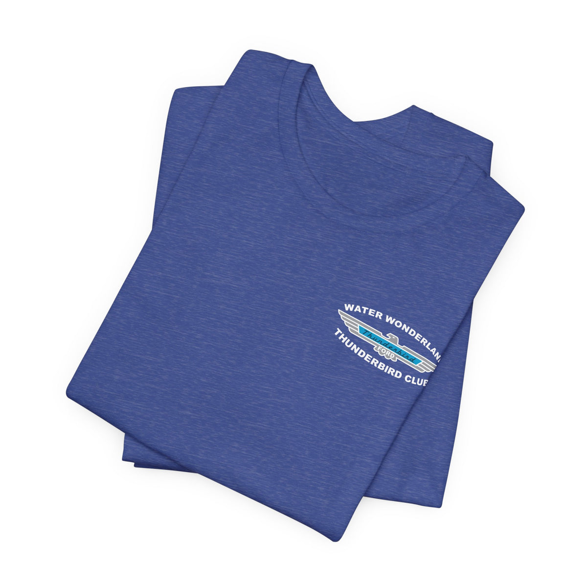 Water Wonderland Thunderbird Club T-Shirt Front and Back Logos – Unisex Soft Short Sleeve Tee