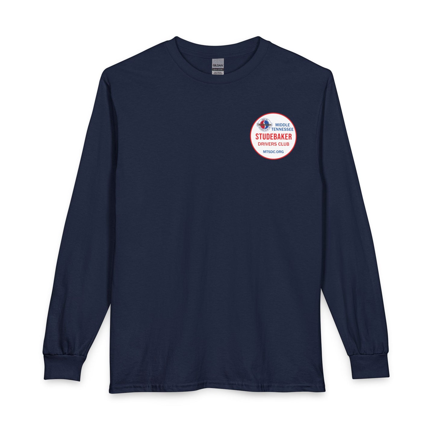 Middle Tennessee Studebaker Drivers Club Chapter Soft Long Sleeve Tee - Front and Back Logos