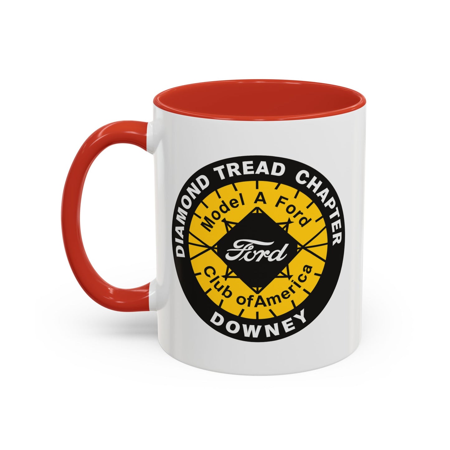 Diamond Tread Chapter Downey Ford Coffee Mug — Model A Ford Club Accent Mug (11/15oz)