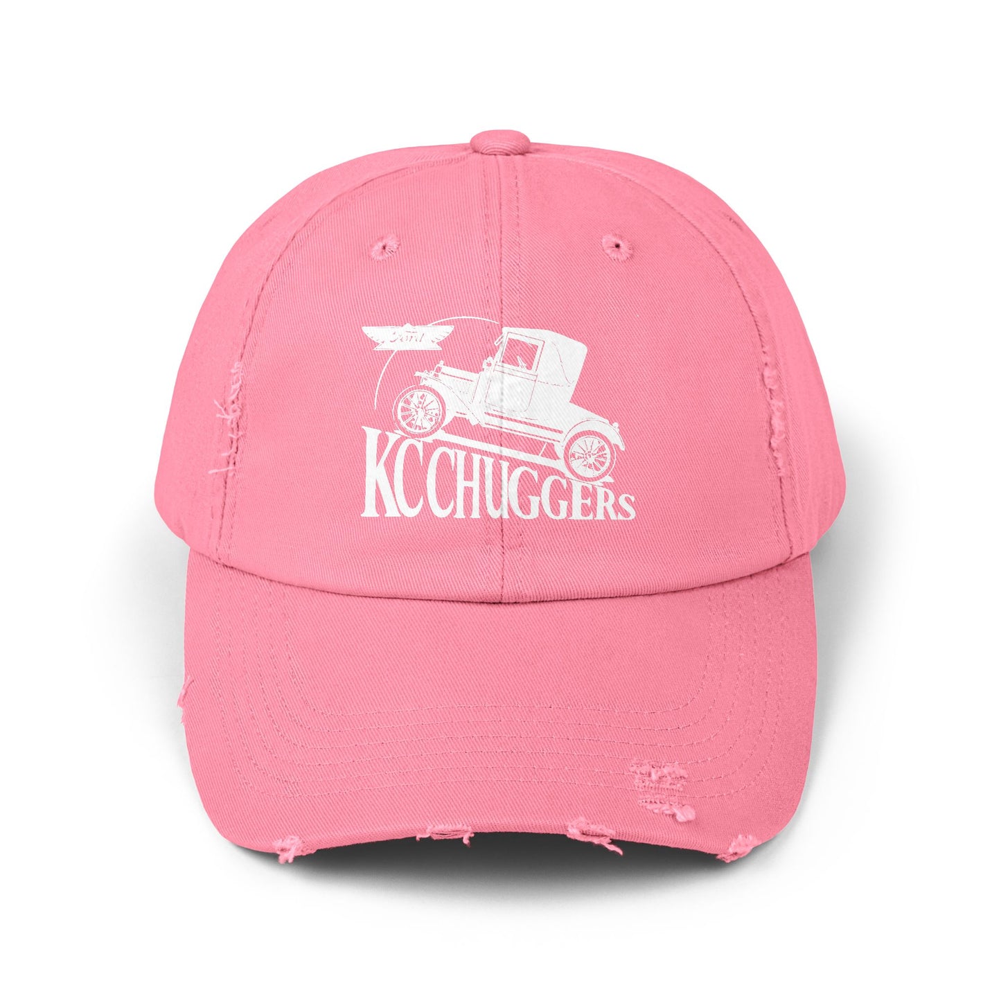 Distressed Logo Cap — KC Chuggers Vintage-Style Black Baseball Hat