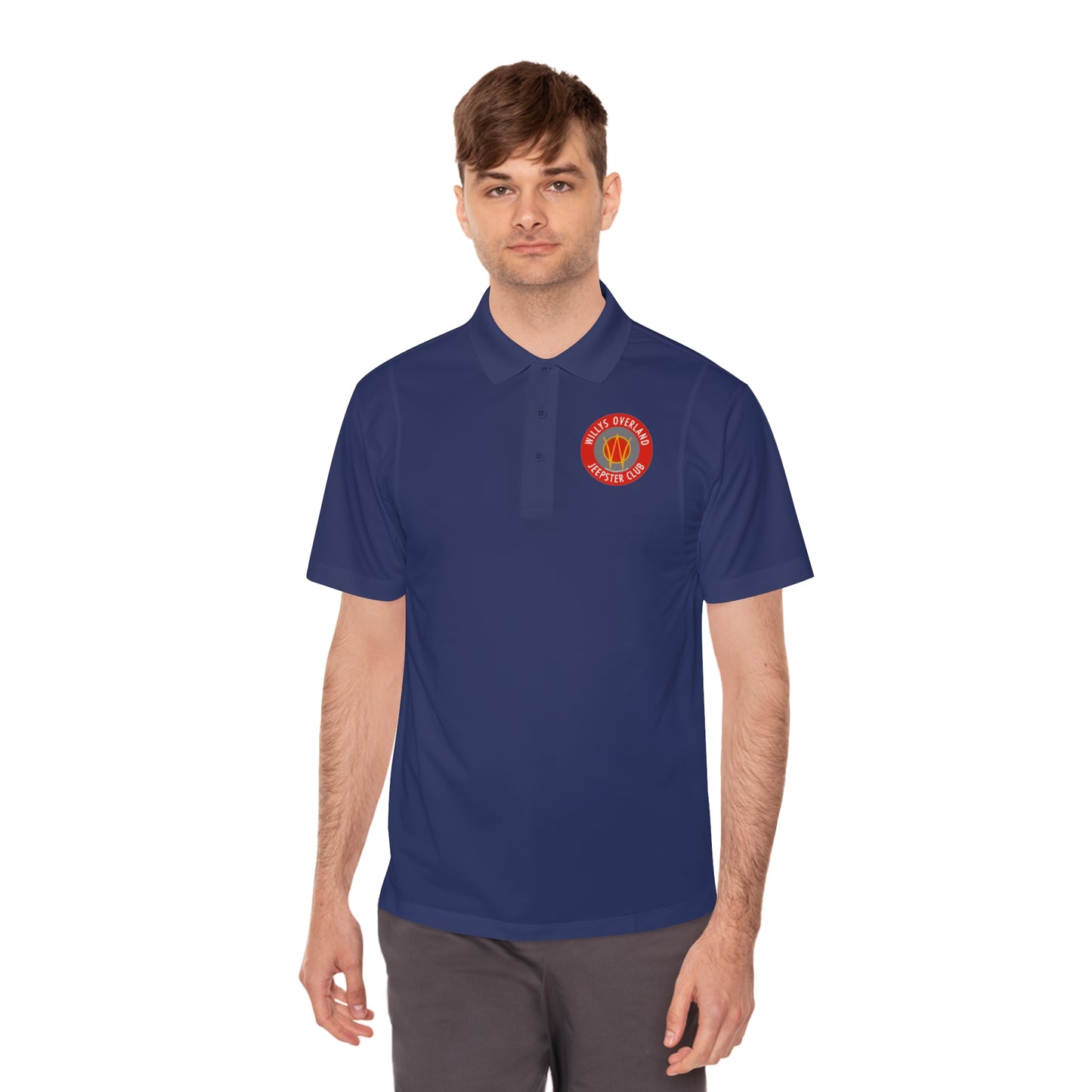 Willys Overland Jeepster Club Polo Shirt — Classic Car Club Printed Logo Polo