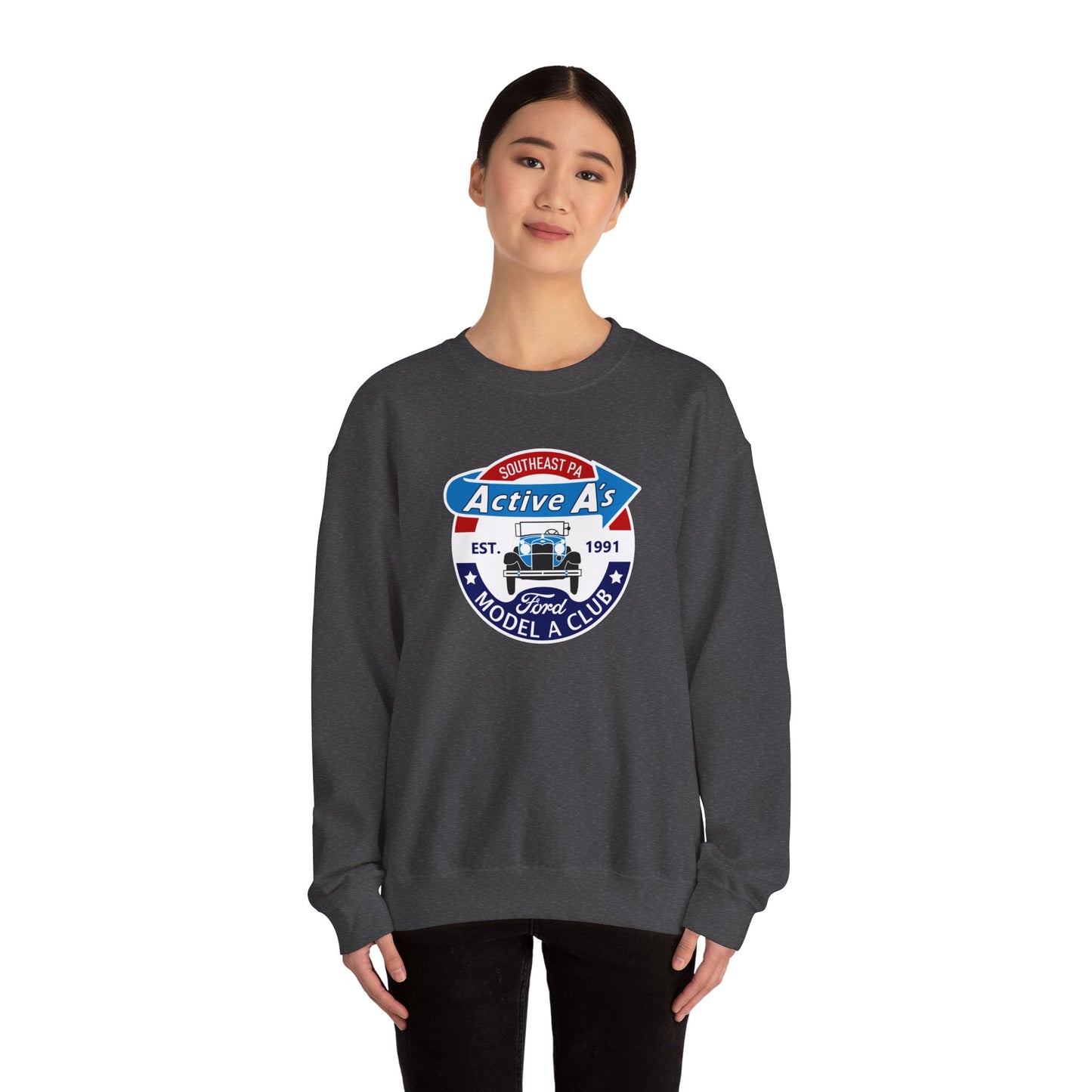 Active A's Ford Model A Club Crewneck Sweatshirt — Vintage Car Club Pullover