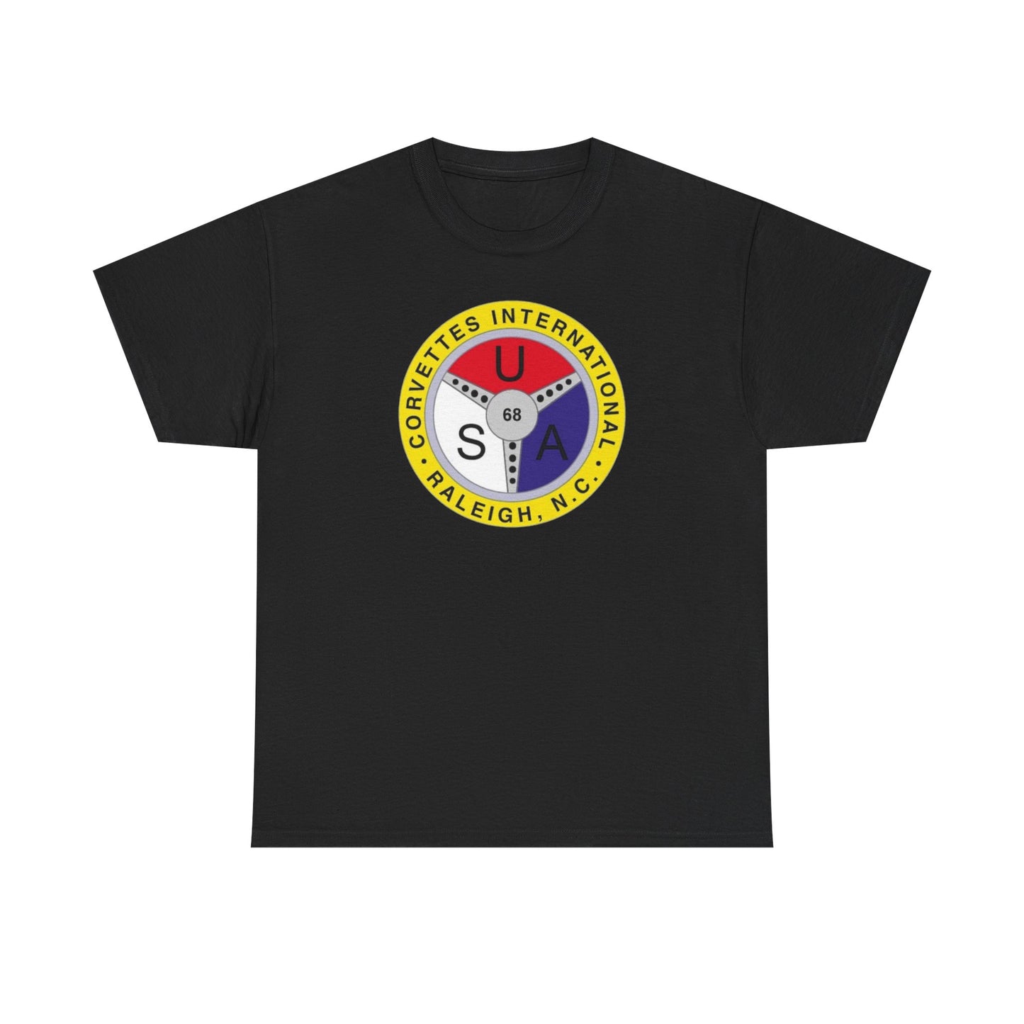 Corvettes International Raleigh NC Logo T-Shirt - Unisex Heavy Cotton Tee