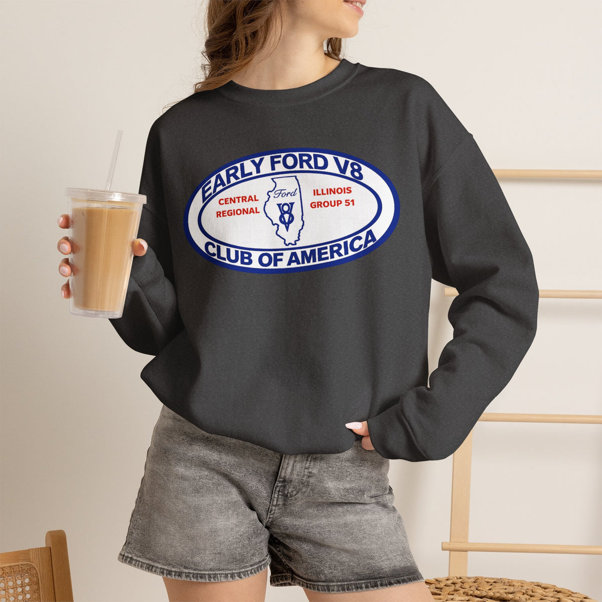 Central Illinois Early Ford V8 Unisex Heavy Blend™ Crewneck Sweatshirt