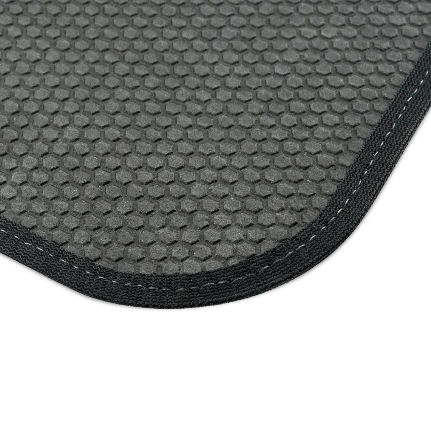 Willys Overland Jeepster Club Front Car Floor Mats — Custom Gray Logo Set (2)
