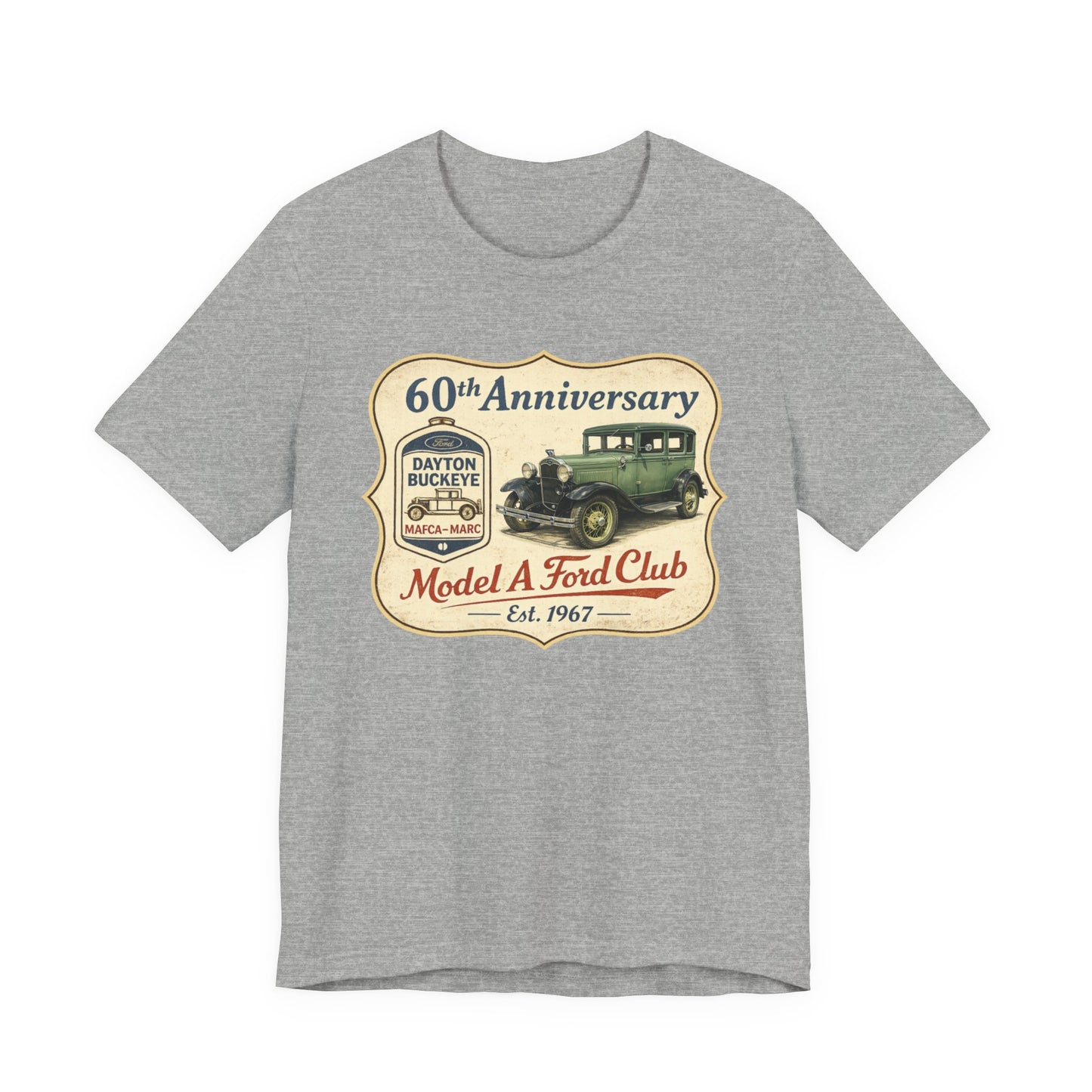 Dayton Buckeye Model A Ford Club 60th Anniversary Tee (SSG) - Vintage Classic Car Shirt