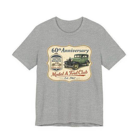Dayton Buckeye Model A Ford Club 60th Anniversary Tee (SSG) - Vintage Classic Car Shirt