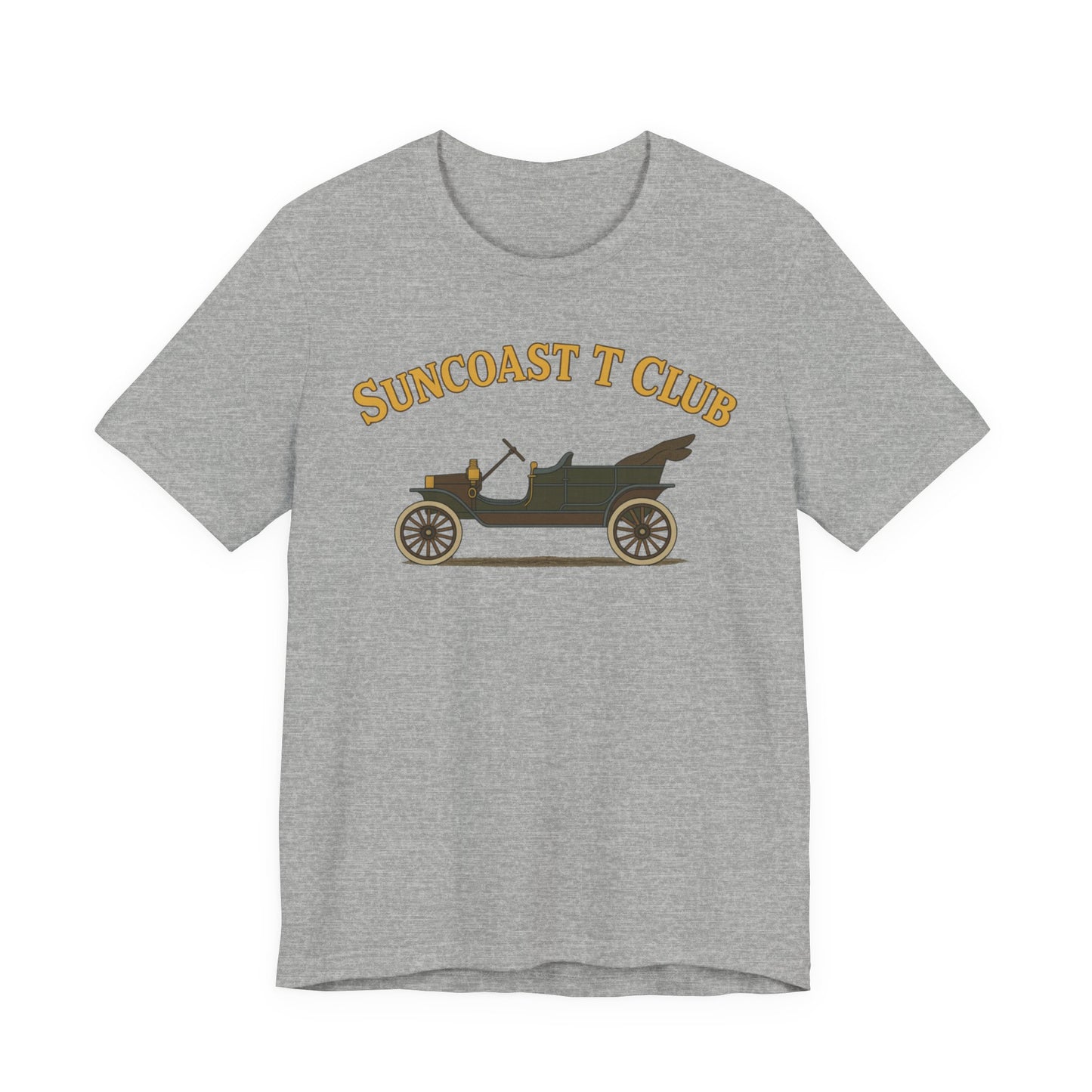 Suncoast T Club - Graphic Tee, Retro T-Shirt for Car Lovers, Classic Style Tee for Every Occasion