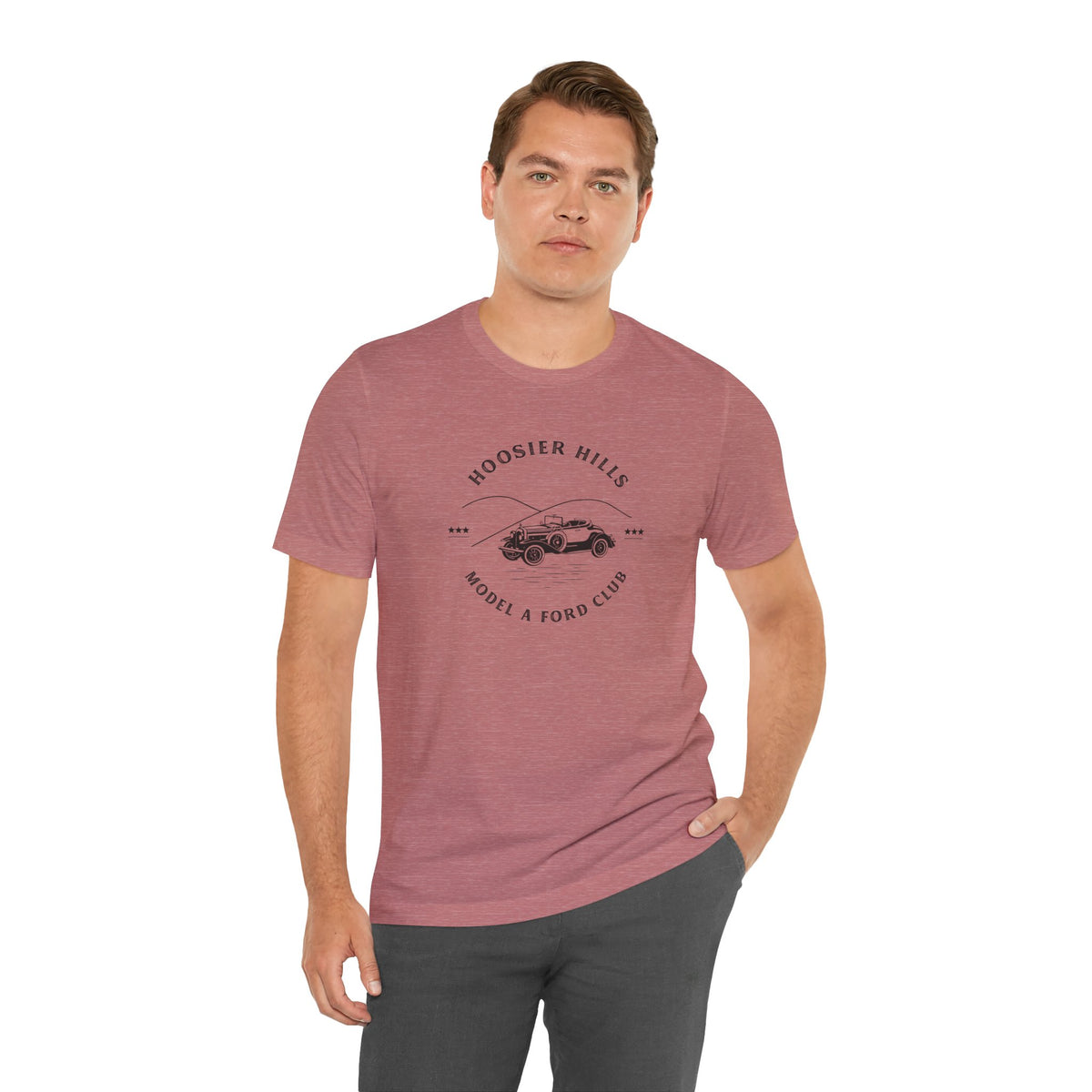 Hoosier Hills Model A Ford Club Unisex Jersey Short Sleeve Tee