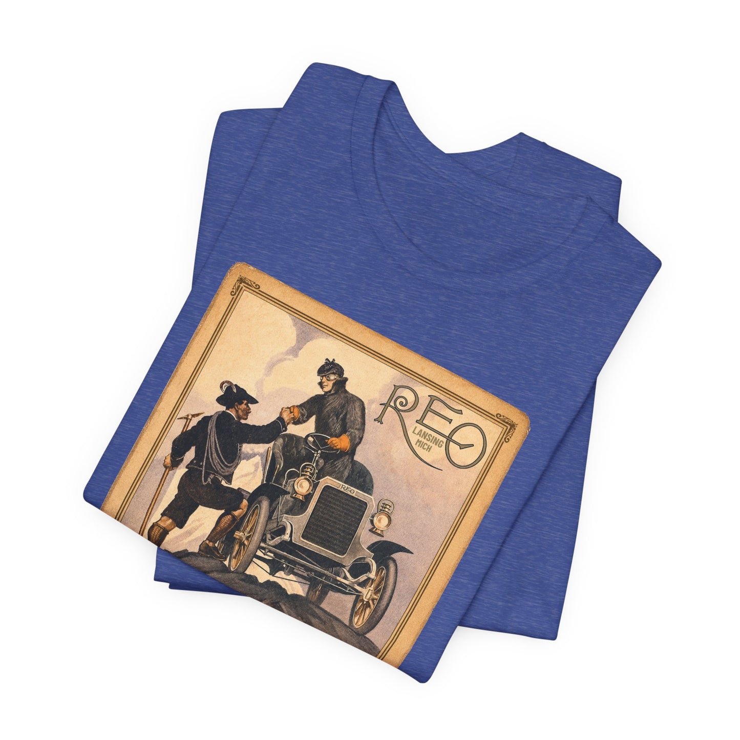 REO Lansing Michigan Mountain Climbers T-Shirt - Unisex Soft Short Sleeve Tee