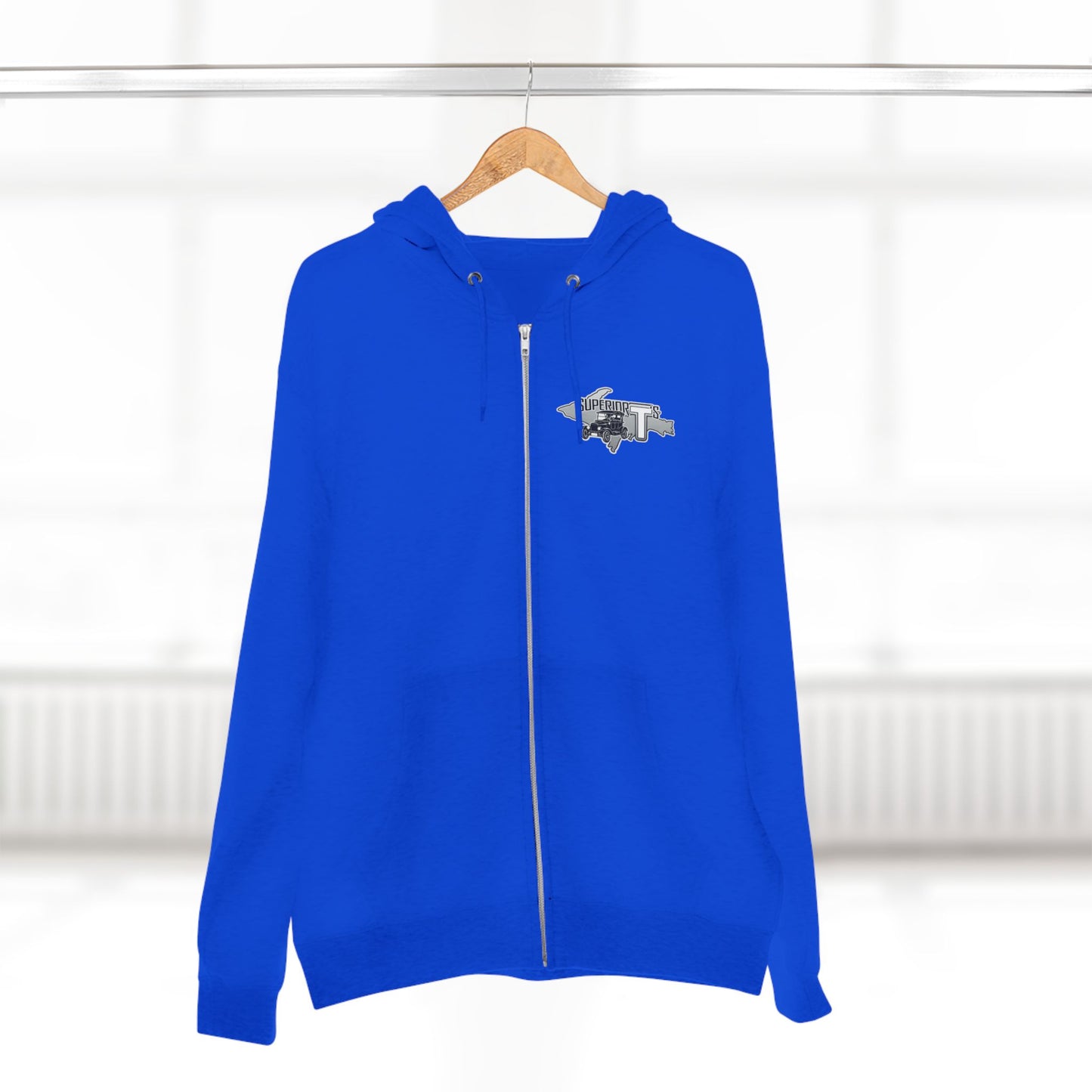 Superior T's Zip Hoodie — Front and back logos